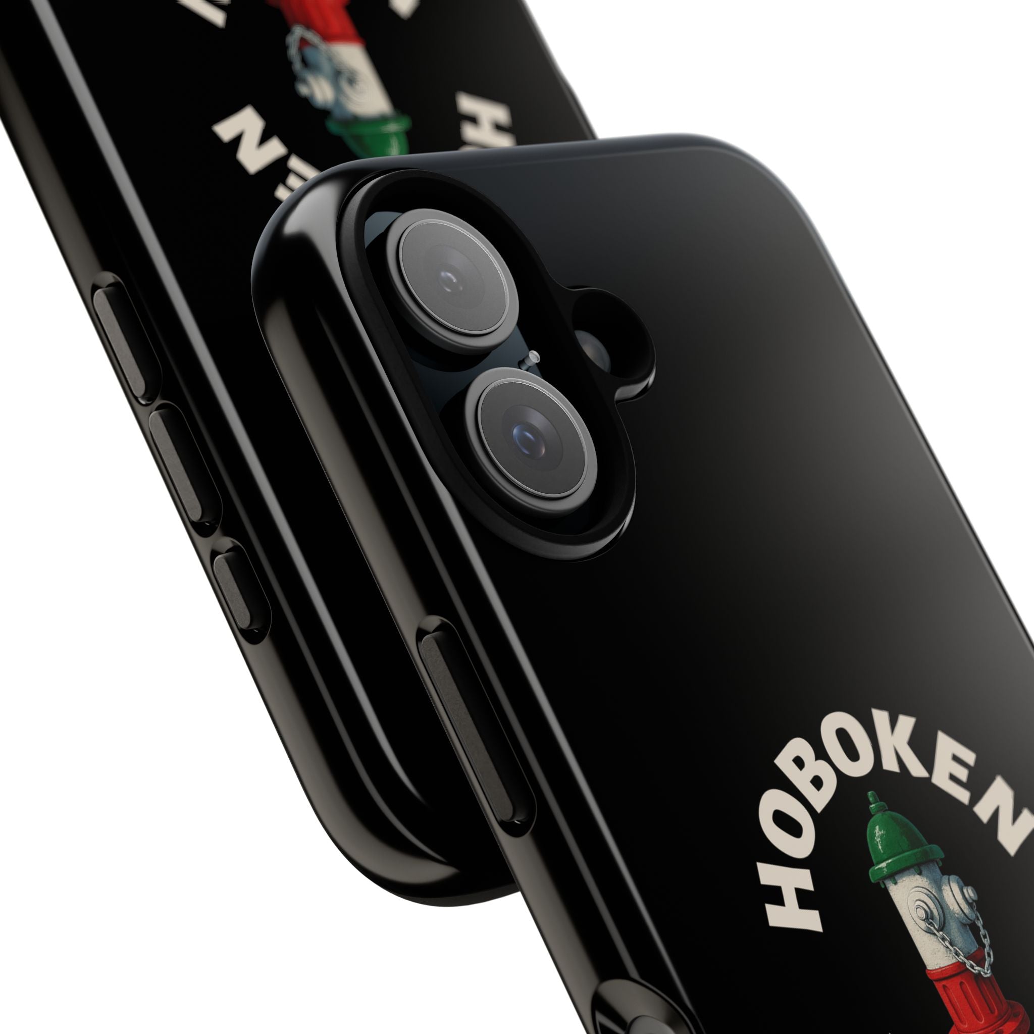 Hoboken Italian Black Phone Case, Tough Cases for iPhone, Gift for Italians, Stylish Phone Cover, Unique Phone Accessory