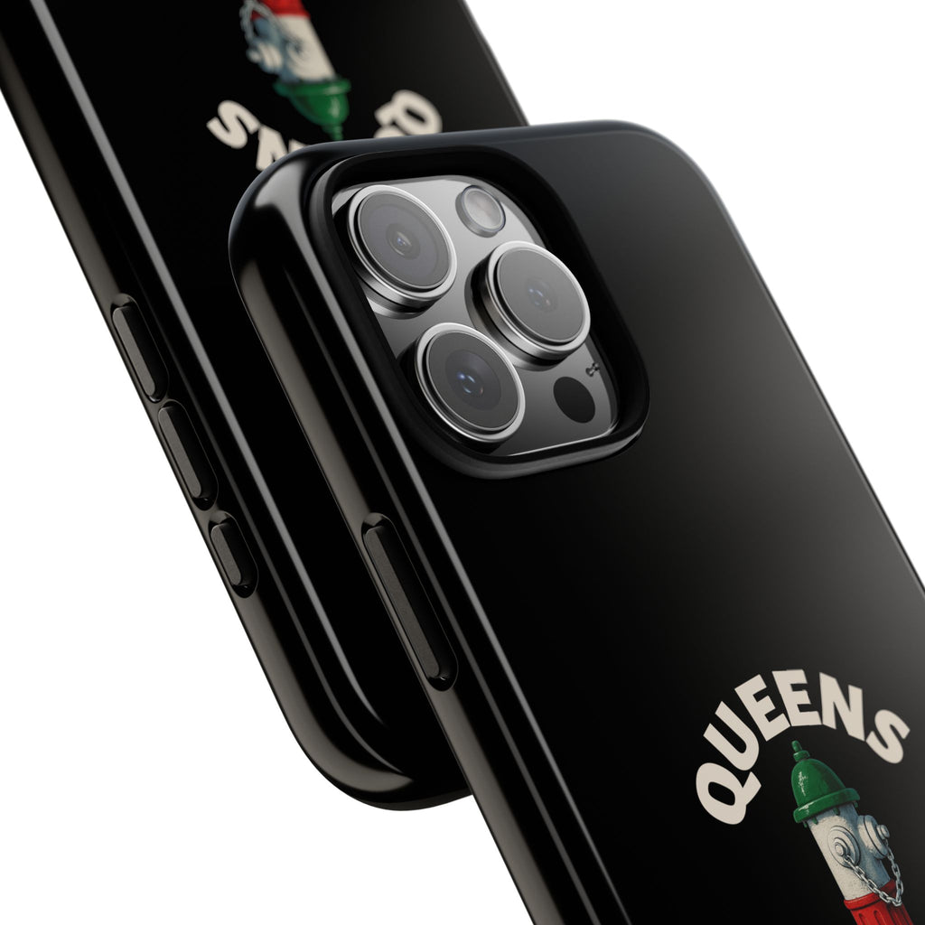 Queens Italian Black Phone Case, Tough Cases for iPhone, Gift for Italians, Stylish Phone Cover, Unique Phone Accessory