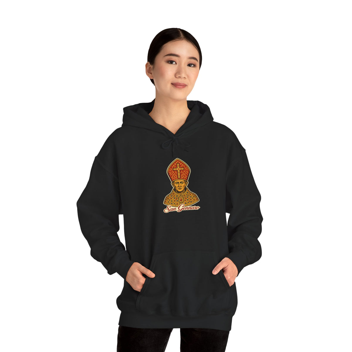 San Gennaro Hoodie — Italian Flag Script Pullover