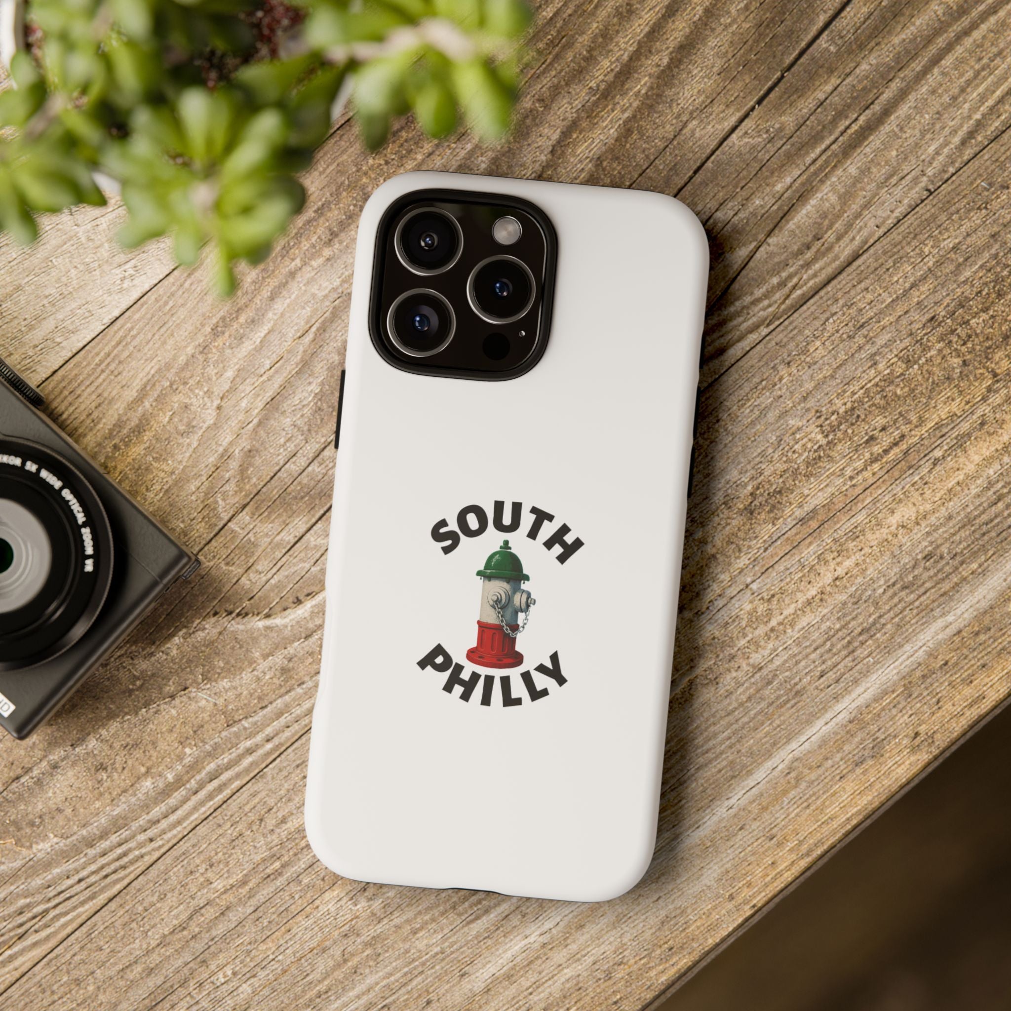 South Philly White Phone Case, Urban Style Phone Cover, Tough Smartphone Case, Gift for Italian Heritage, Fun Streetwear Accessories