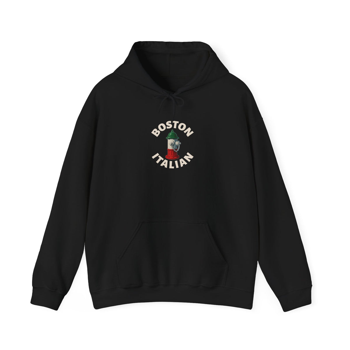 Boston Italian Hoodie — Italian Flag Script Pullover