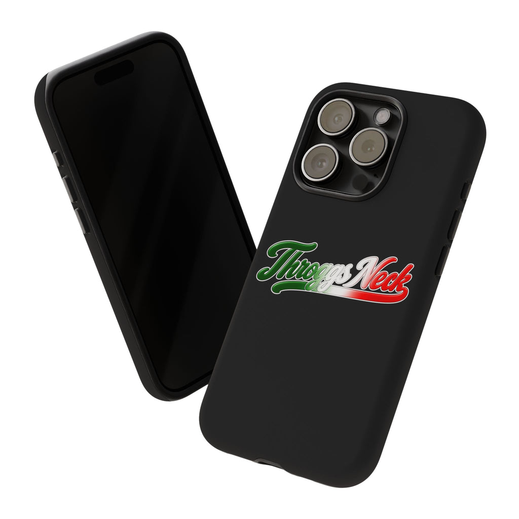 Throggs Neck Black Phone Case, Tough Cases for iPhone, Gift for Italians, Stylish Phone Cover, Unique Phone Accessory