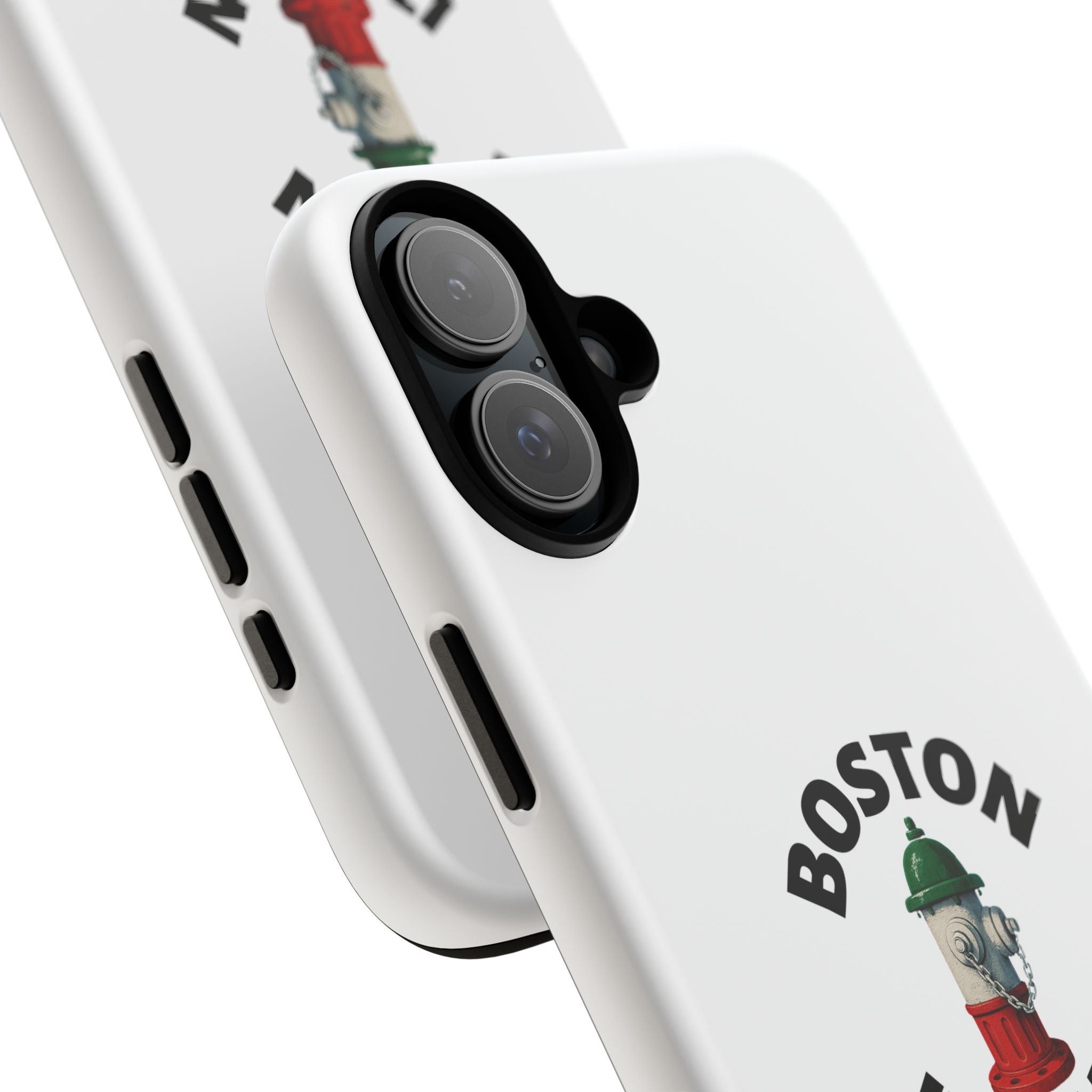 Boston Italian White Phone Case, Urban Style Phone Cover, Tough Smartphone Case, Gift for Italian Heritage, Fun Streetwear Accessories
