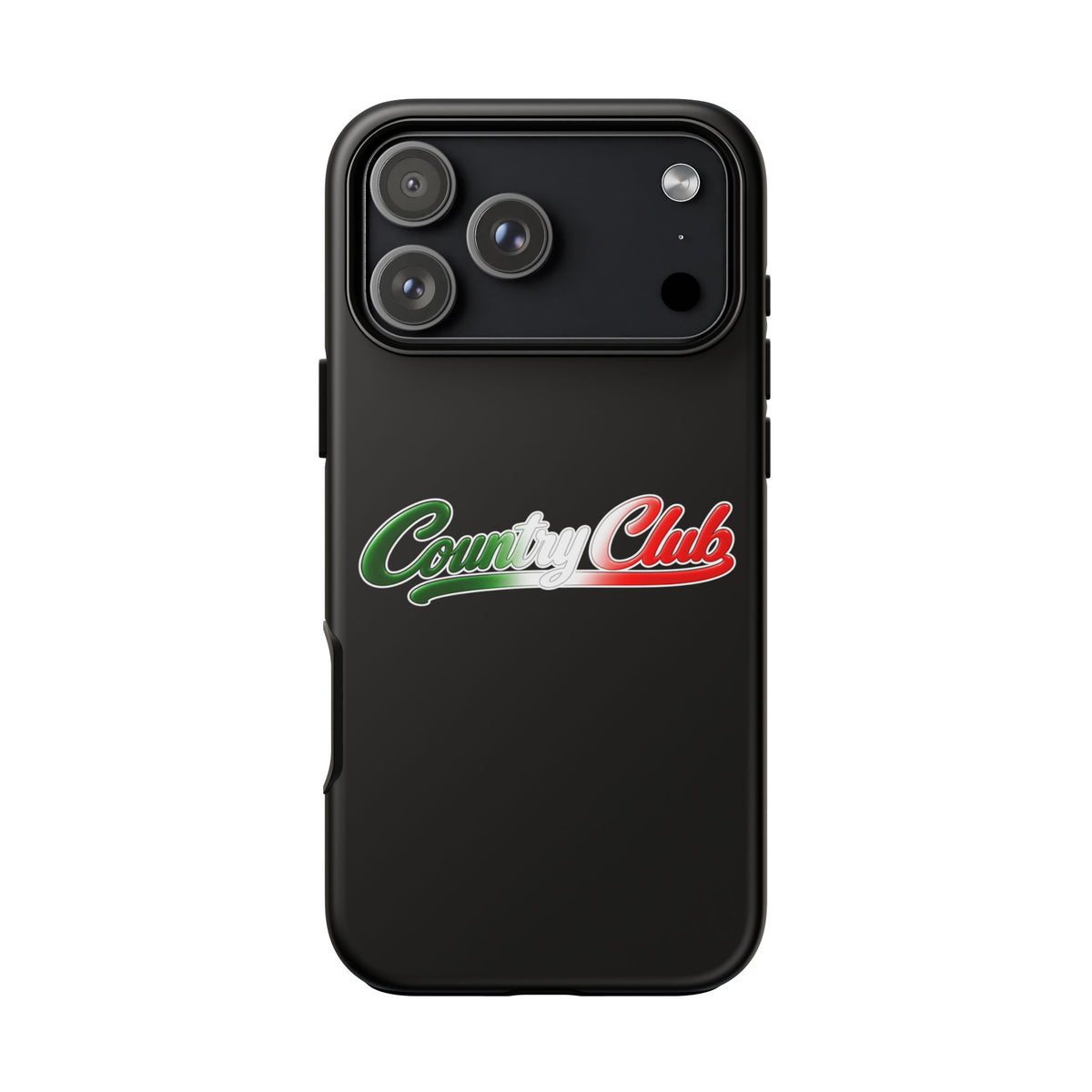 Country Club Black Phone Case, Tough Cases for iPhone, Gift for Italians, Stylish Phone Cover, Unique Phone Accessory