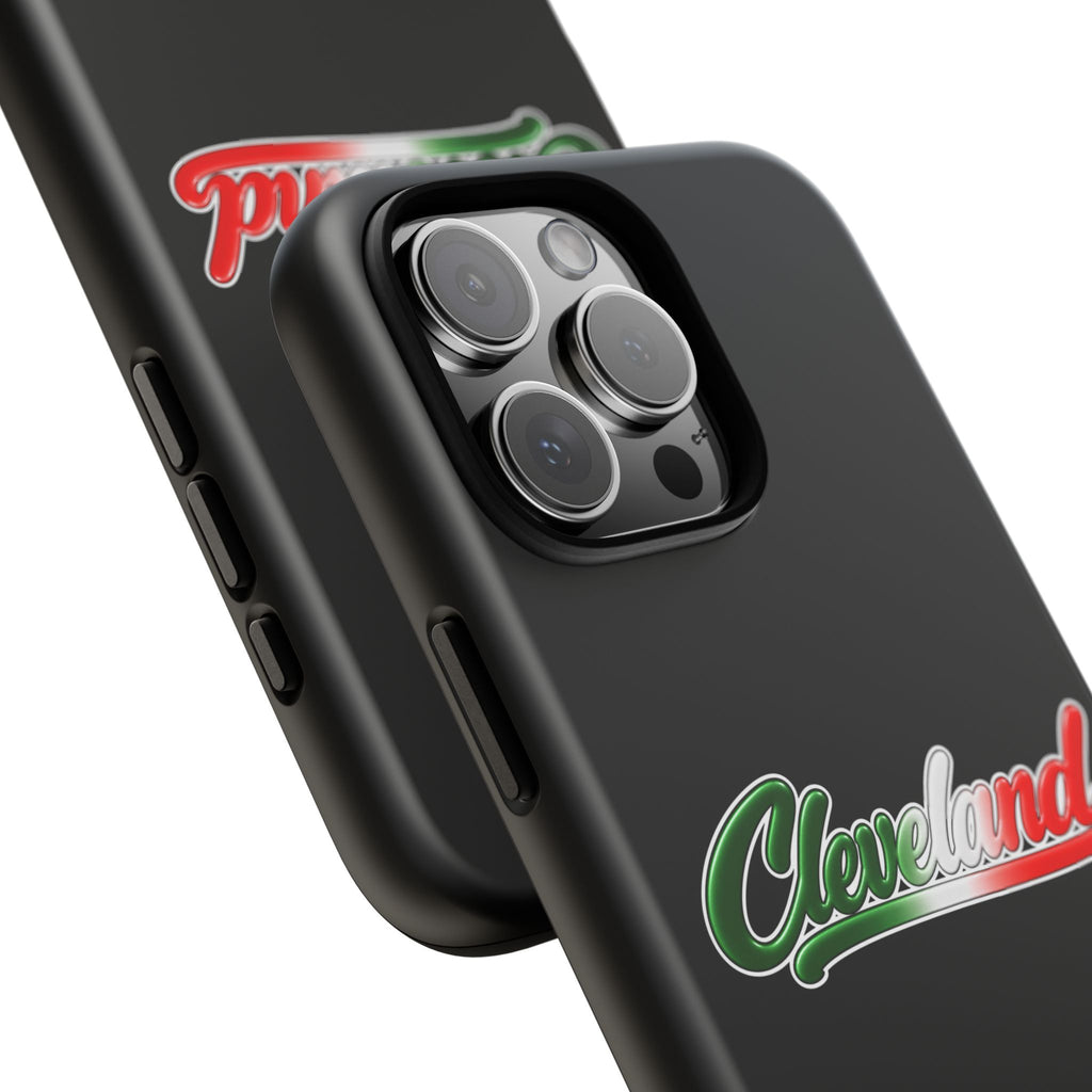 Cleveland Black Phone Case, Tough Cases for iPhone, Gift for Italians, Stylish Phone Cover, Unique Phone Accessory