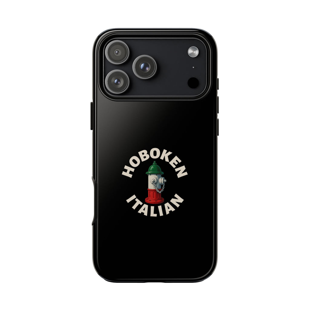 Hoboken Italian Black Phone Case, Tough Cases for iPhone, Gift for Italians, Stylish Phone Cover, Unique Phone Accessory