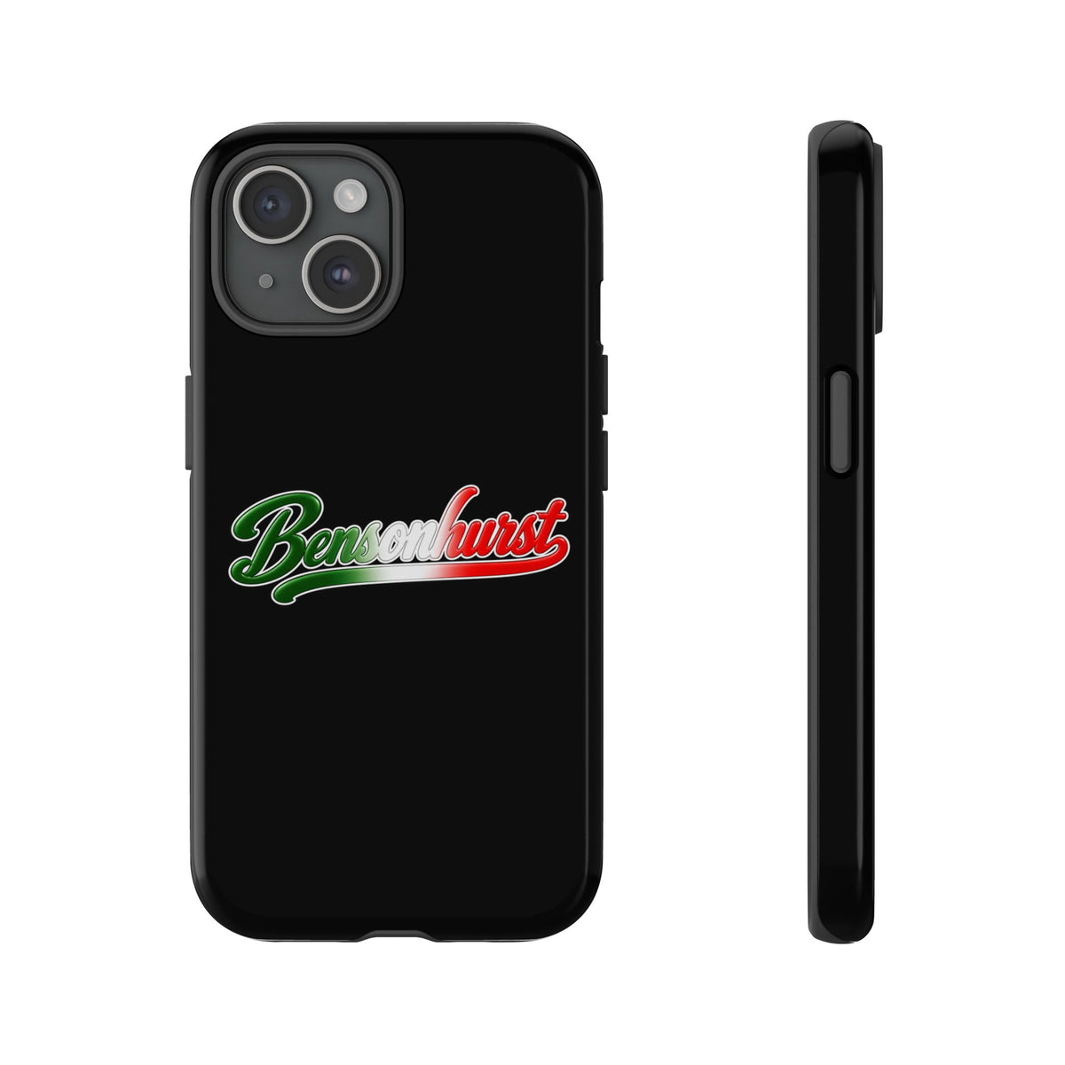 Bensonhurst Black Phone Case, Tough Cases for iPhone, Gift for Italians, Stylish Phone Cover, Unique Phone Accessory