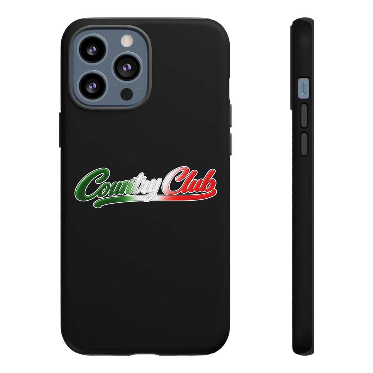 Country Club Black Phone Case, Tough Cases for iPhone, Gift for Italians, Stylish Phone Cover, Unique Phone Accessory