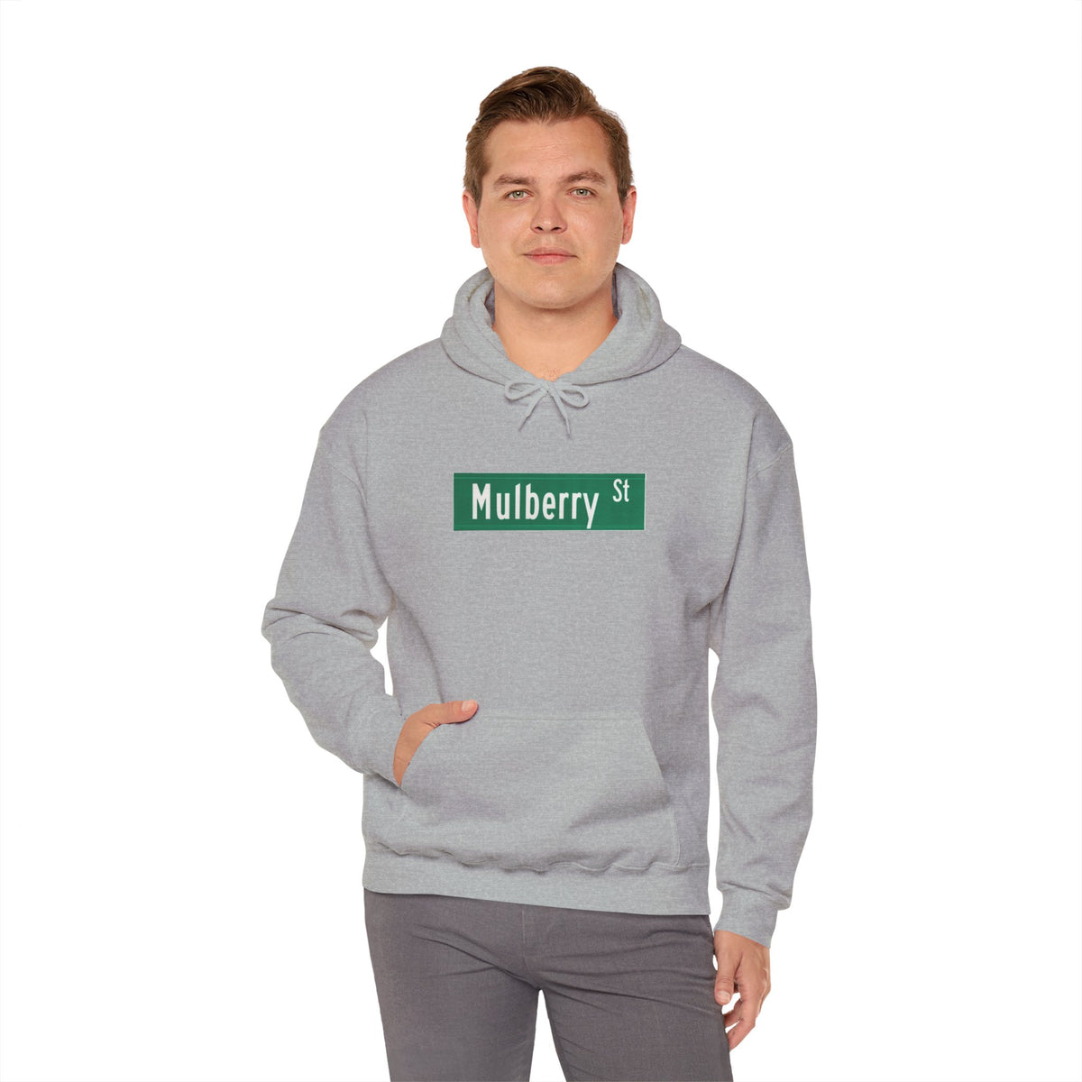 Mulberry St Hoodie — Italian Flag Script Pullover