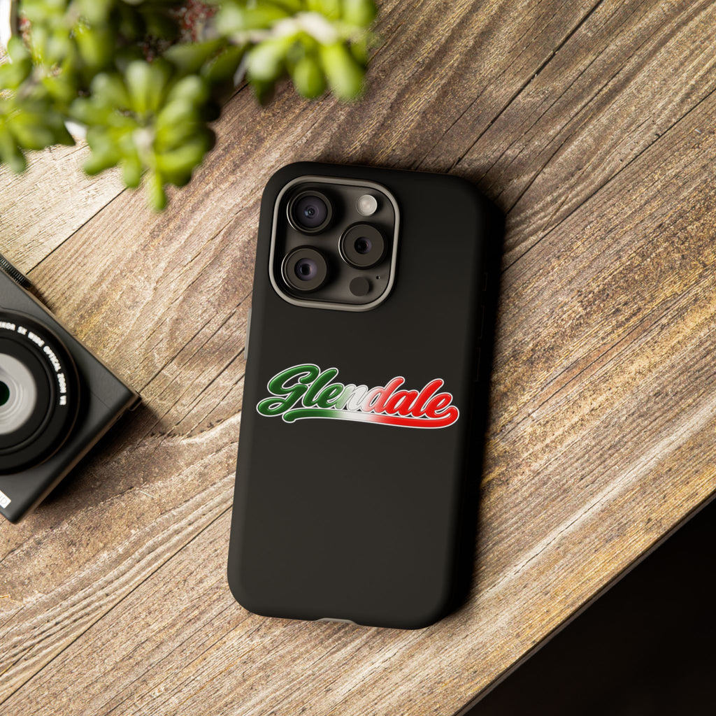 Glendale Black Phone Case, Tough Cases for iPhone, Gift for Italians, Stylish Phone Cover, Unique Phone Accessory