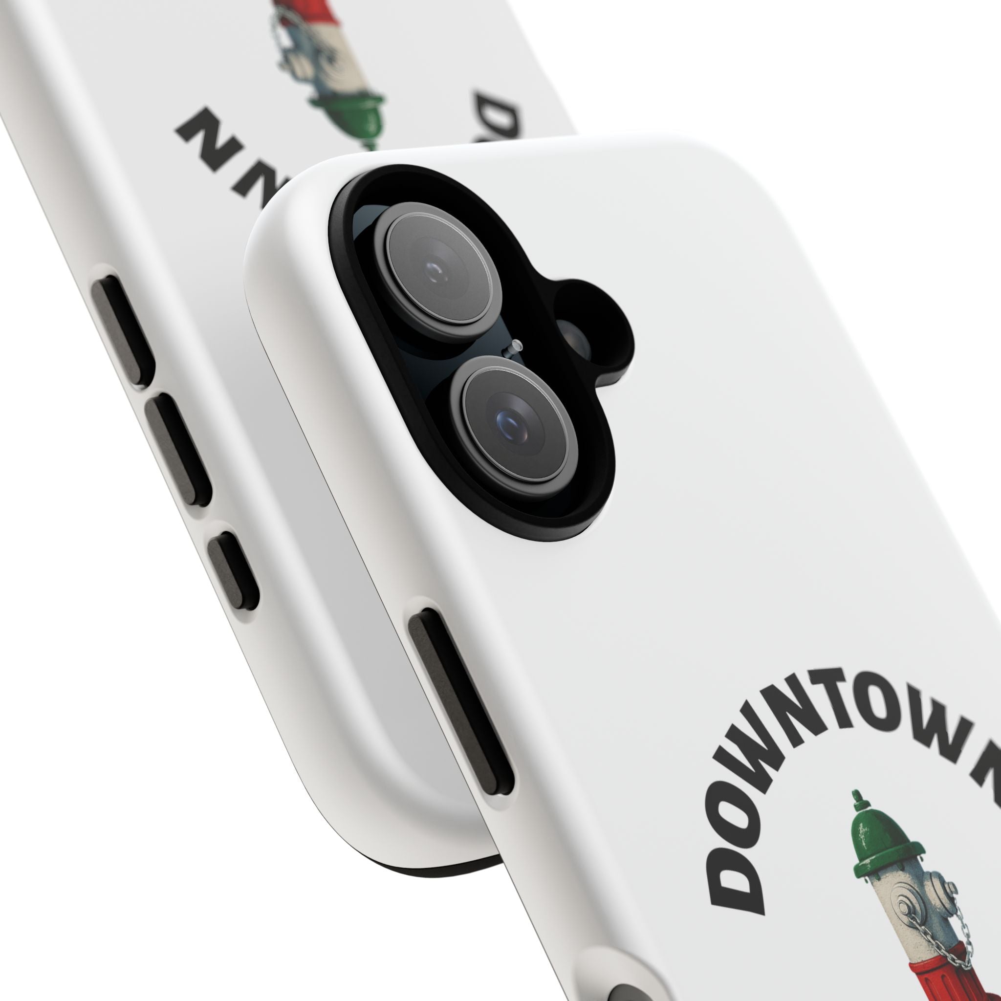 Downtown Brooklyn White Phone Case, Urban Style Phone Cover, Tough Smartphone Case, Gift for Italian Heritage, Fun Streetwear Accessories
