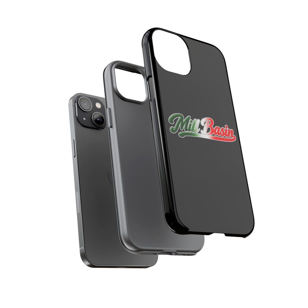 Mill Basin Black Phone Case, Tough Cases for iPhone, Gift for Italians, Stylish Phone Cover, Unique Phone Accessory