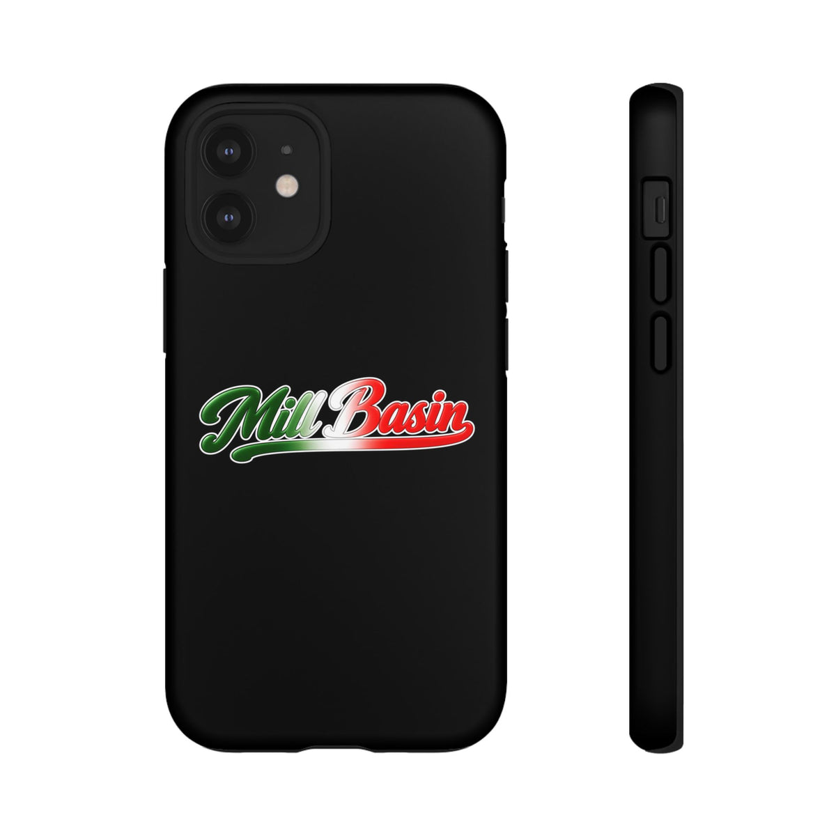 Mill Basin Black Phone Case, Tough Cases for iPhone, Gift for Italians, Stylish Phone Cover, Unique Phone Accessory
