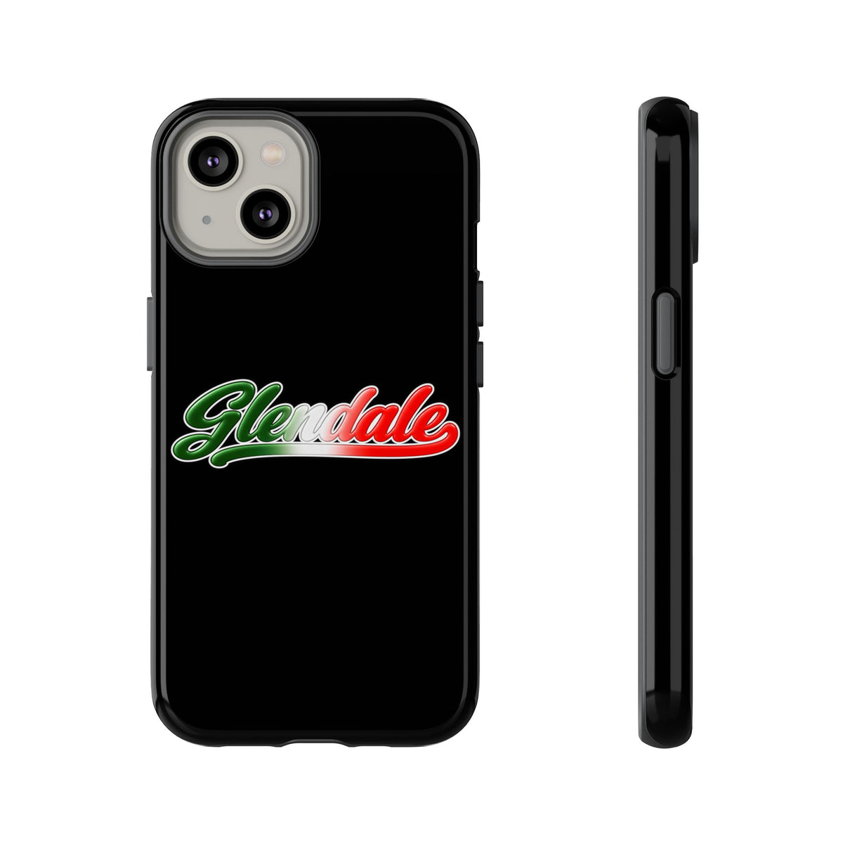 Glendale Black Phone Case, Tough Cases for iPhone, Gift for Italians, Stylish Phone Cover, Unique Phone Accessory