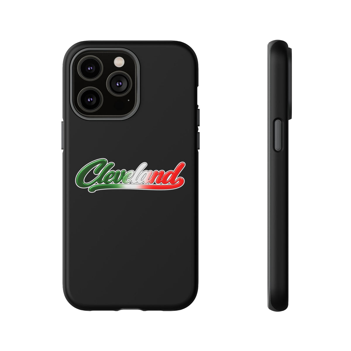 Cleveland Black Phone Case, Tough Cases for iPhone, Gift for Italians, Stylish Phone Cover, Unique Phone Accessory