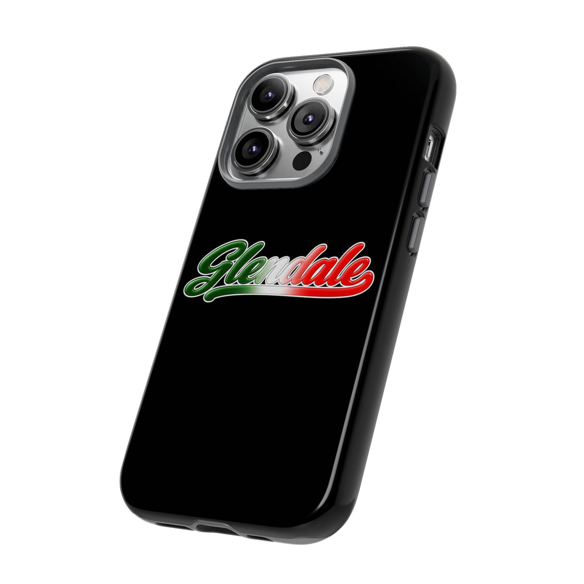 Glendale Black Phone Case, Tough Cases for iPhone, Gift for Italians, Stylish Phone Cover, Unique Phone Accessory