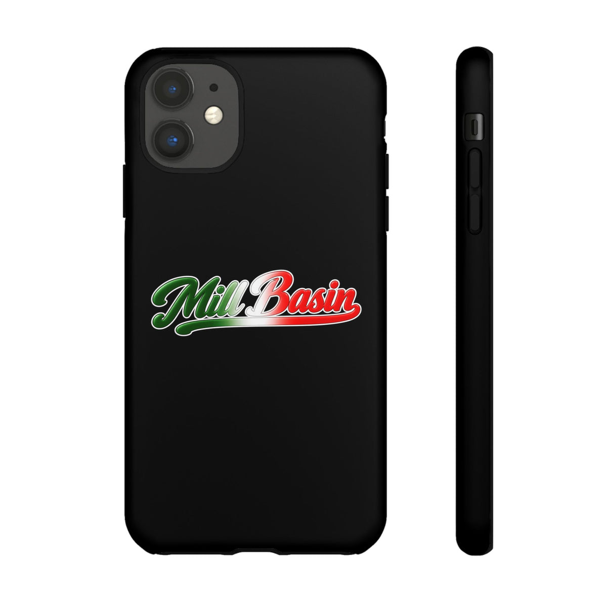 Mill Basin Black Phone Case, Tough Cases for iPhone, Gift for Italians, Stylish Phone Cover, Unique Phone Accessory