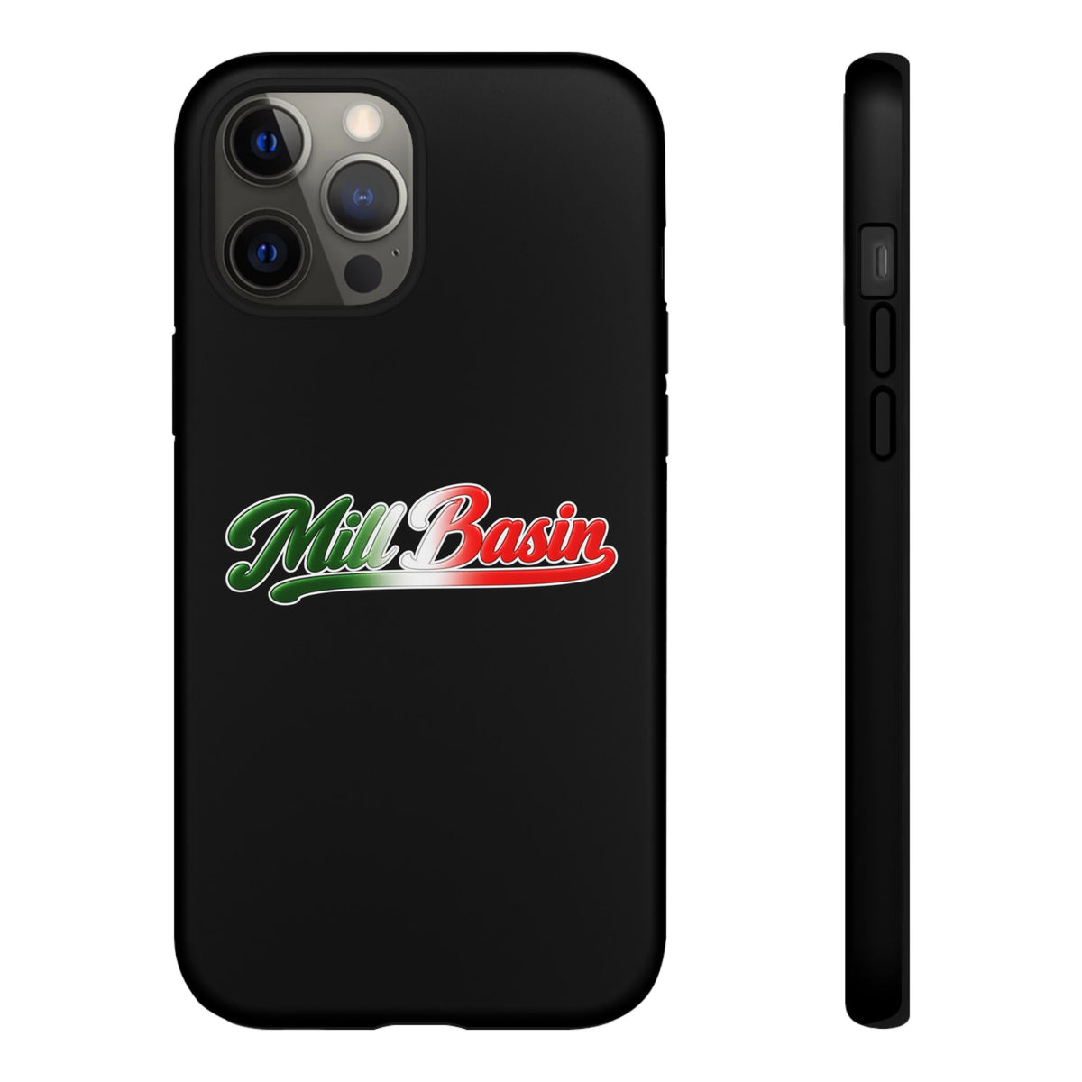 Mill Basin Black Phone Case, Tough Cases for iPhone, Gift for Italians, Stylish Phone Cover, Unique Phone Accessory