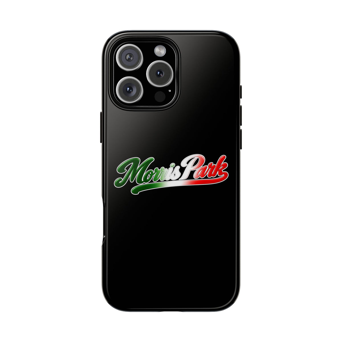 Morris Park Black Phone Case, Tough Cases for iPhone, Gift for Italians, Stylish Phone Cover, Unique Phone Accessory