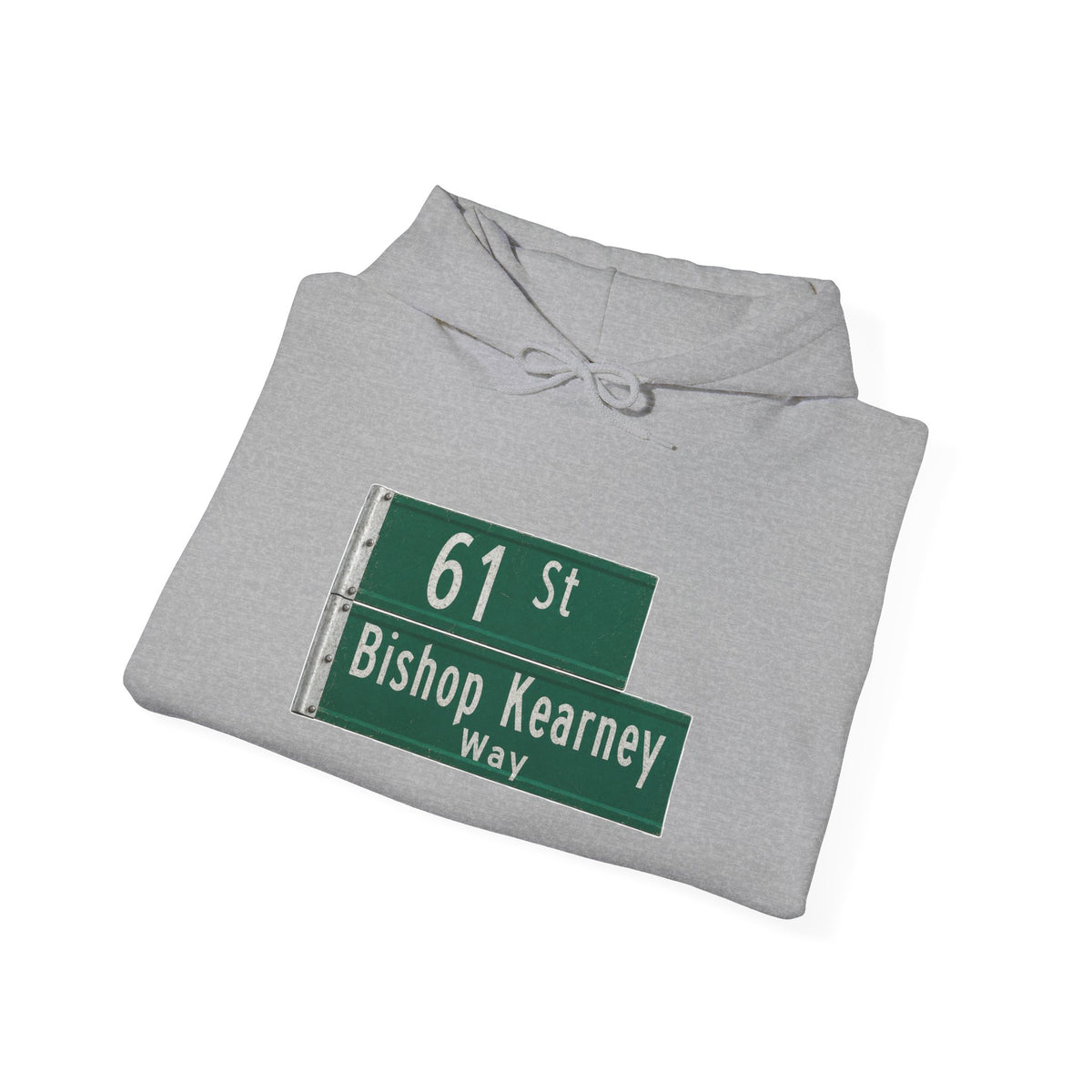 61 St Bishop Kearney Way Hoodie — Italian Flag Script Pullover