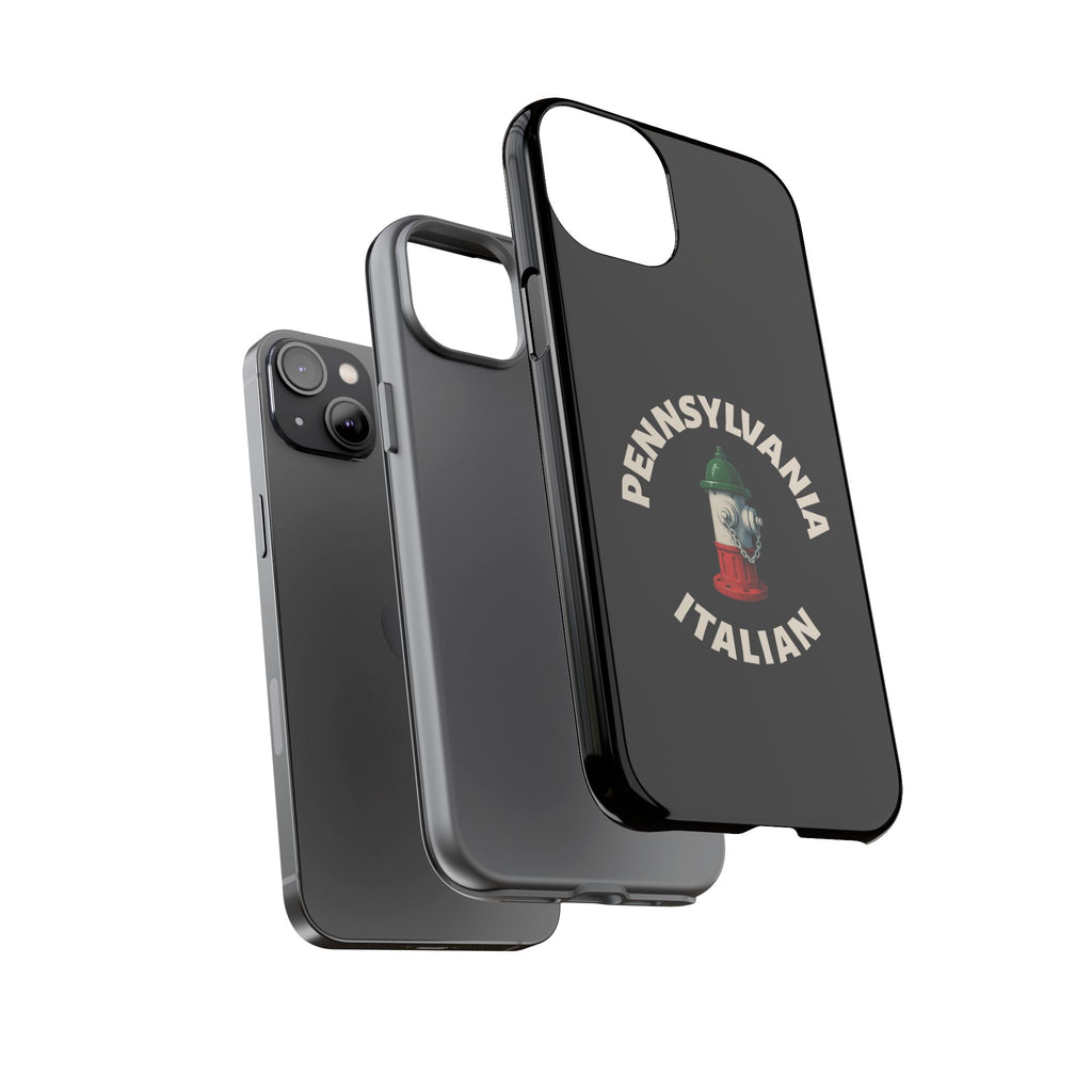 Pennsylvania Italian Black Phone Case, Tough Cases for iPhone, Gift for Italians, Stylish Phone Cover, Unique Phone Accessory