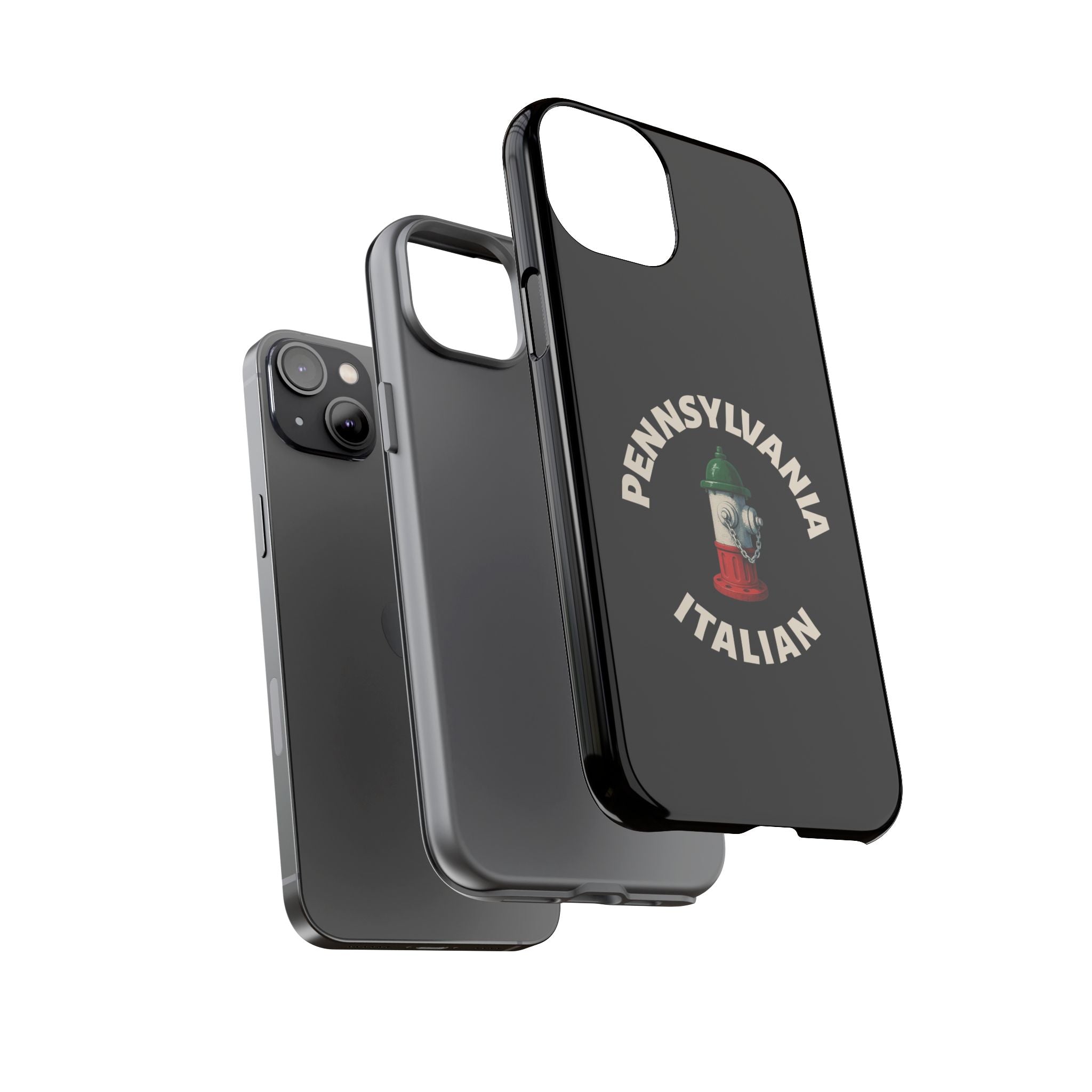 Pennsylvania Italian Black Phone Case, Tough Cases for iPhone, Gift for Italians, Stylish Phone Cover, Unique Phone Accessory