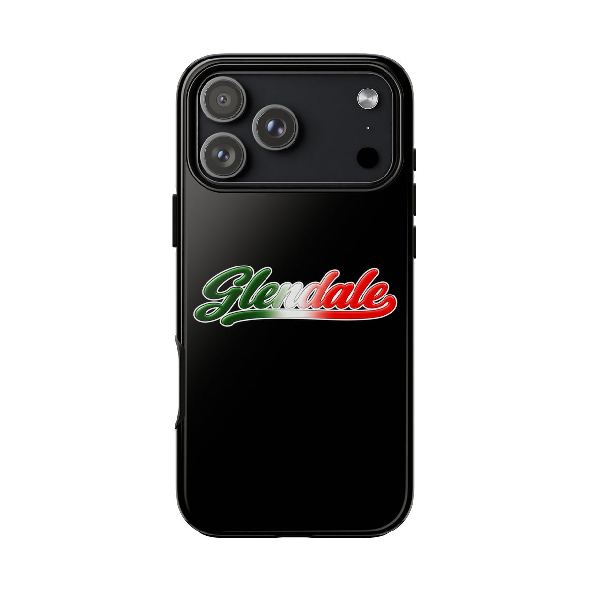 Glendale Black Phone Case, Tough Cases for iPhone, Gift for Italians, Stylish Phone Cover, Unique Phone Accessory