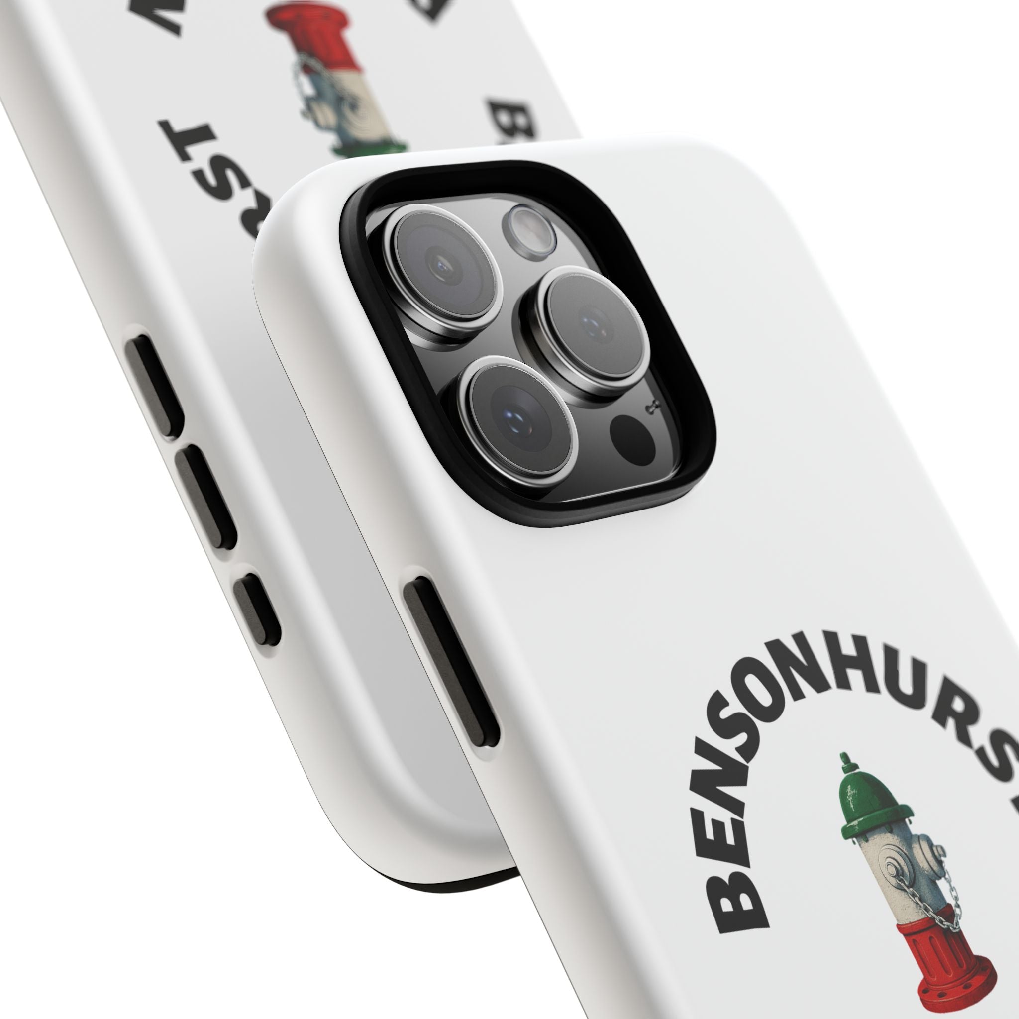 Bensonhurst Brooklyn White Phone Case, Urban Style Phone Cover, Tough Smartphone Case, Gift for Italian Heritage, Fun Streetwear Accessories