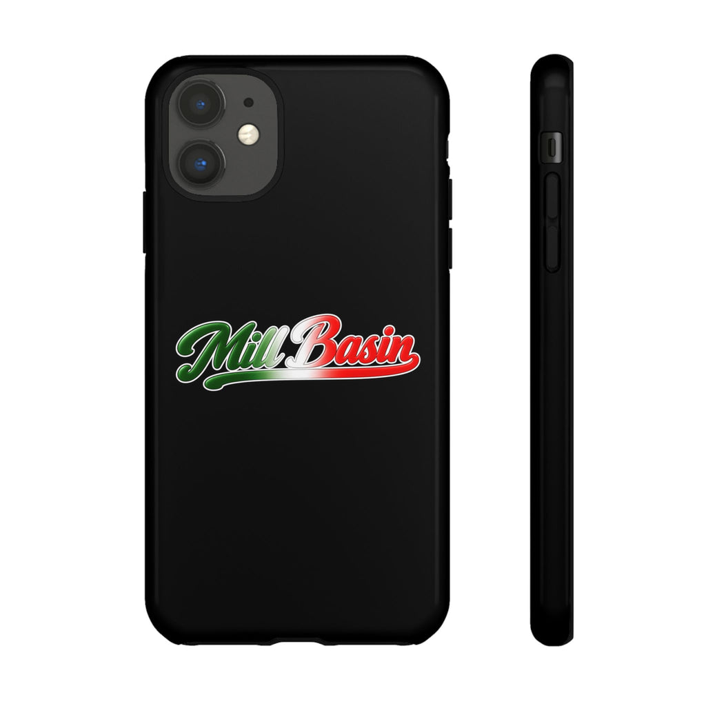 Mill Basin Black Phone Case, Tough Cases for iPhone, Gift for Italians, Stylish Phone Cover, Unique Phone Accessory