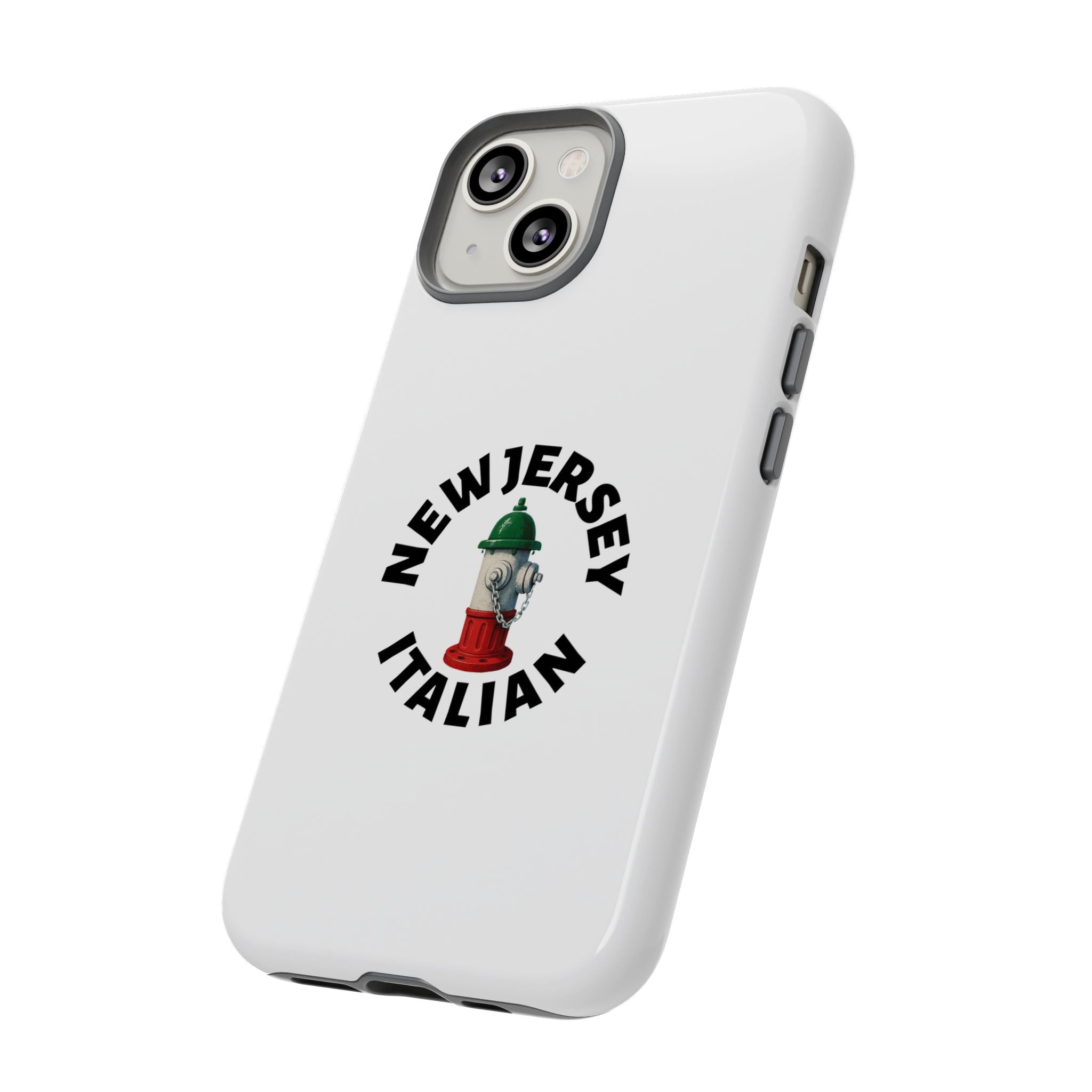 New Jersey Italian White Phone Case, Urban Style Phone Cover, Tough Smartphone Case, Gift for Italian Heritage, Fun Streetwear Accessories