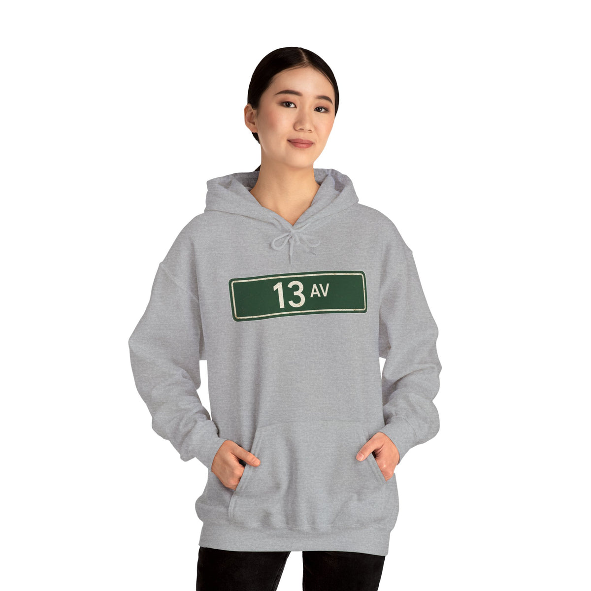 13 AV Hoodie — Italian Flag Script Pullover