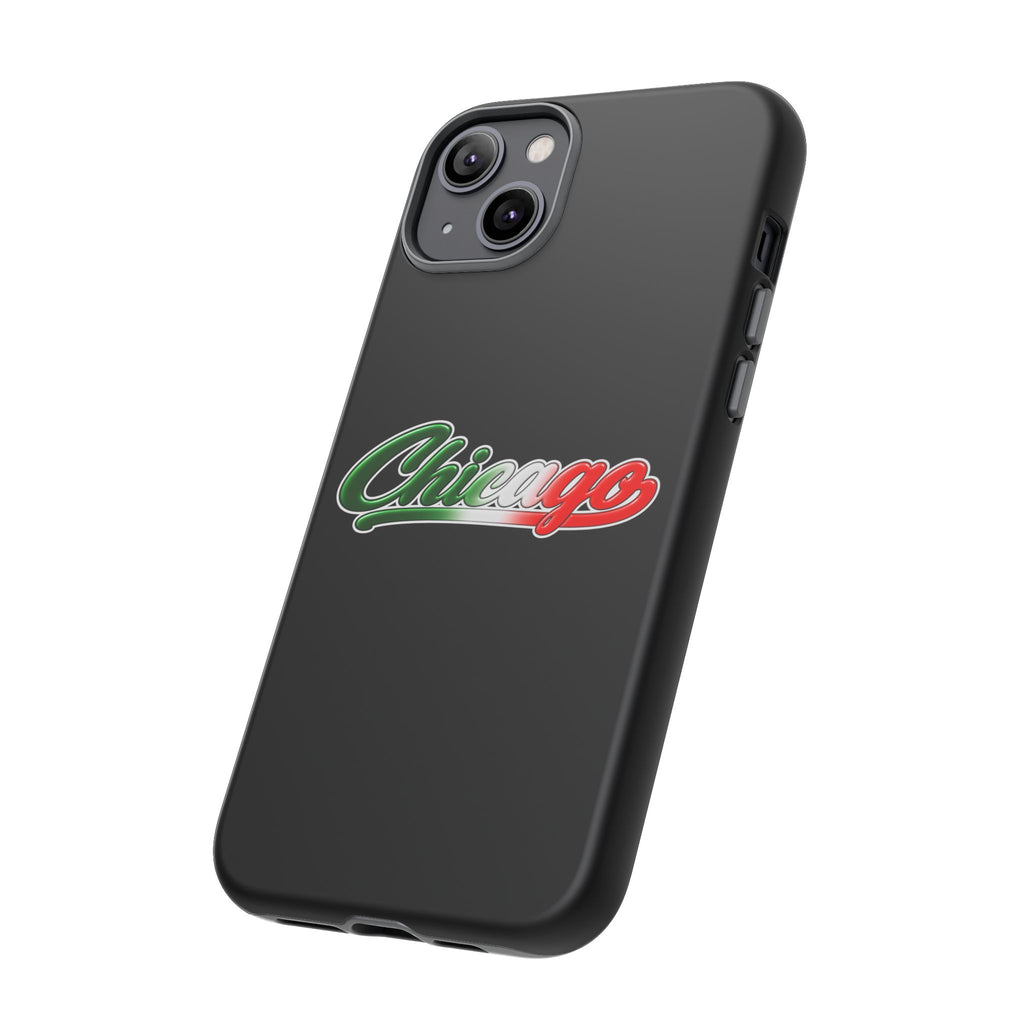 Chicago Black Phone Case, Tough Cases for iPhone, Gift for Italians, Stylish Phone Cover, Unique Phone Accessory