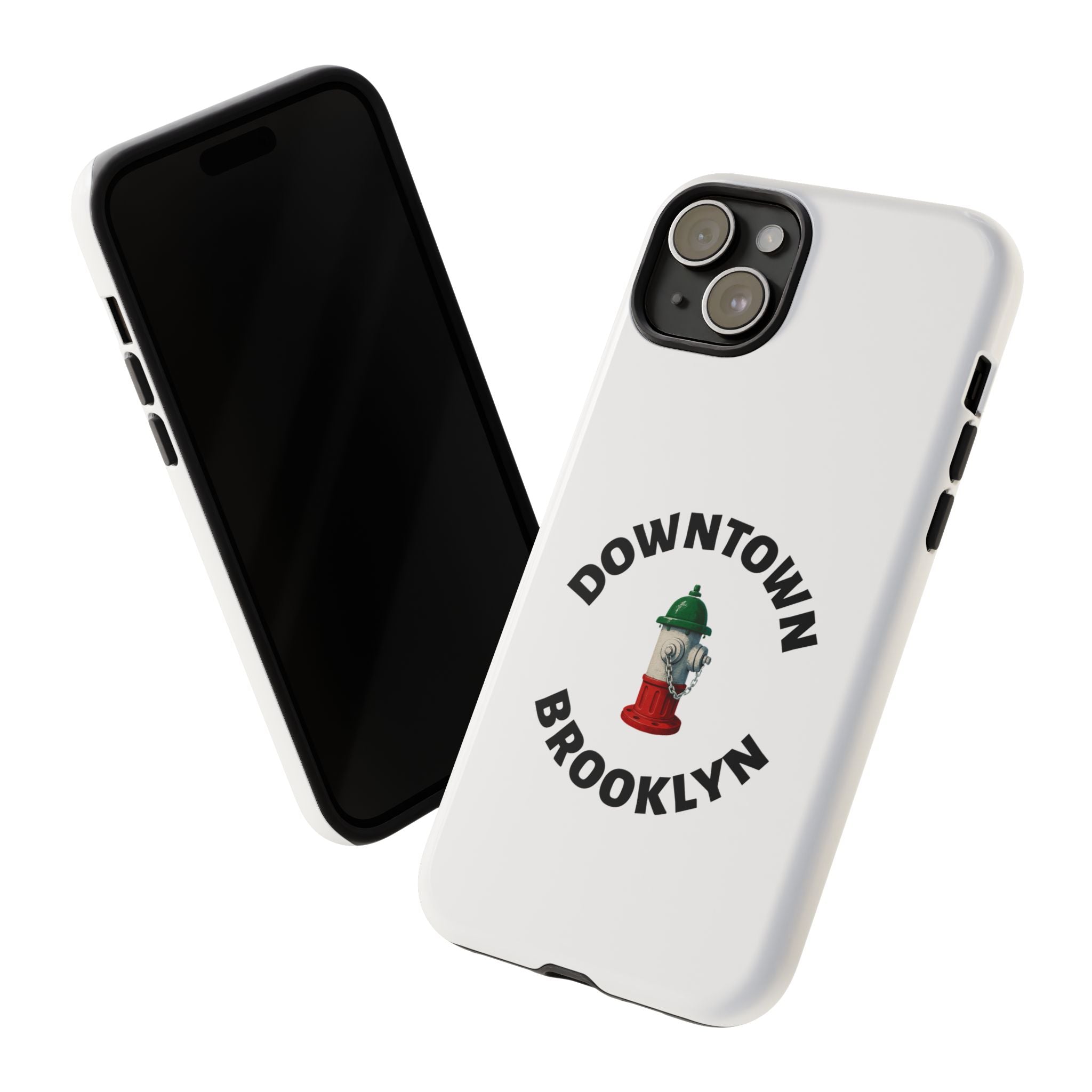 Downtown Brooklyn White Phone Case, Urban Style Phone Cover, Tough Smartphone Case, Gift for Italian Heritage, Fun Streetwear Accessories