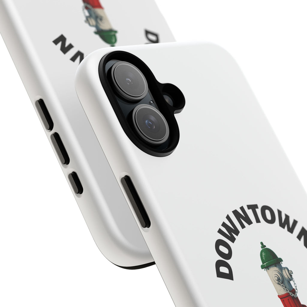 Downtown Brooklyn White Phone Case, Urban Style Phone Cover, Tough Smartphone Case, Gift for Italian Heritage, Fun Streetwear Accessories