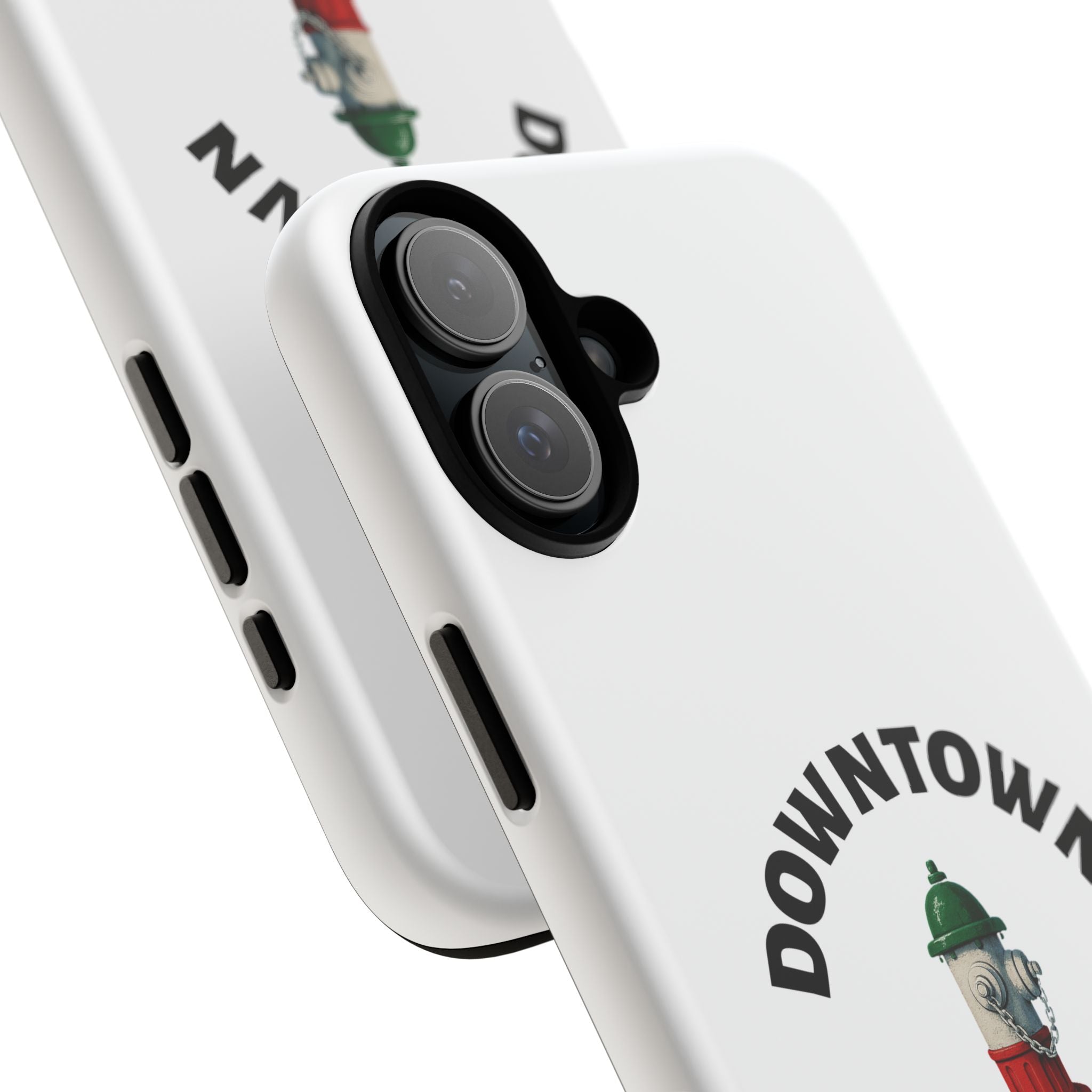 Downtown Brooklyn White Phone Case, Urban Style Phone Cover, Tough Smartphone Case, Gift for Italian Heritage, Fun Streetwear Accessories