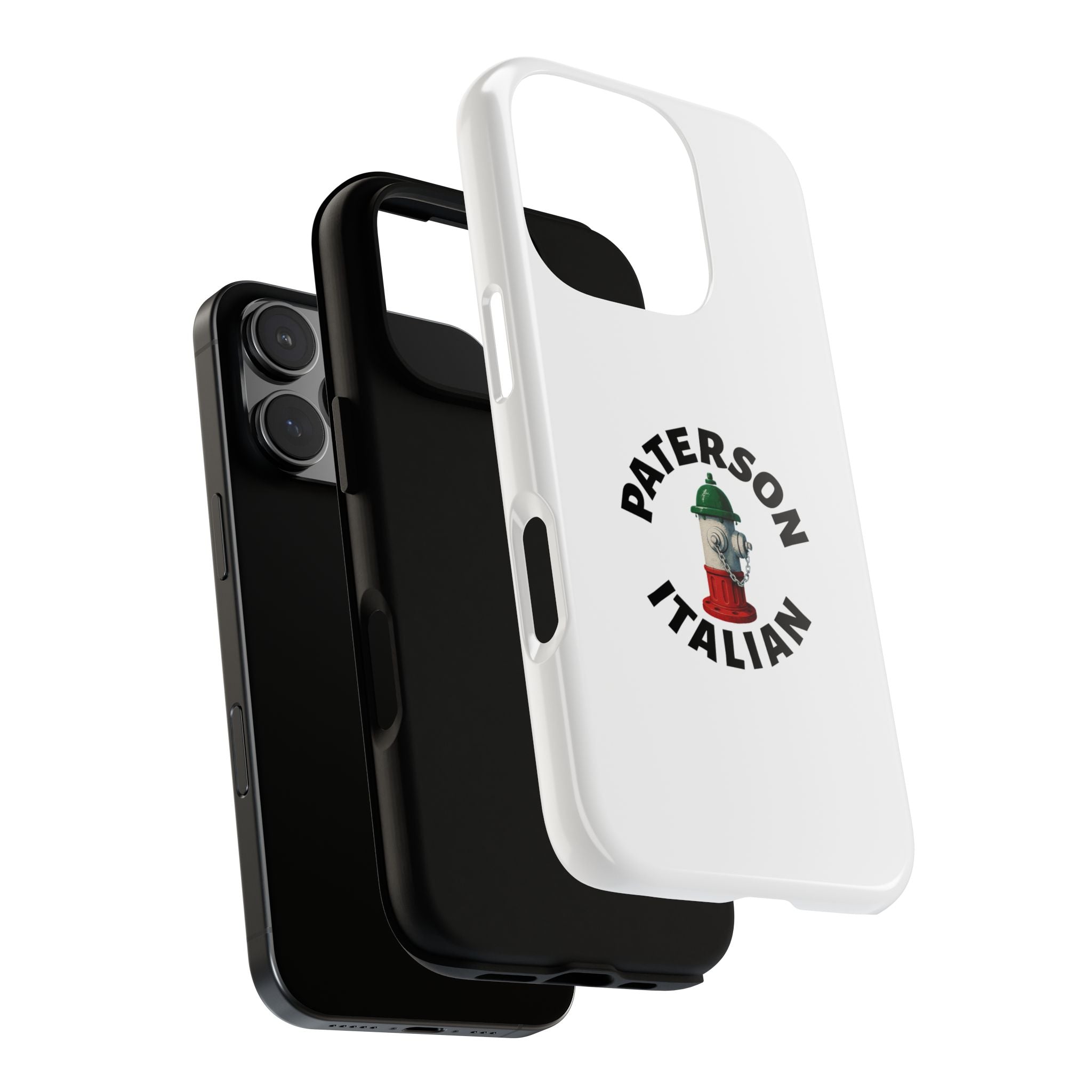Paterson Italian White Phone Case, Urban Style Phone Cover, Tough Smartphone Case, Gift for Italian Heritage, Fun Streetwear Accessories