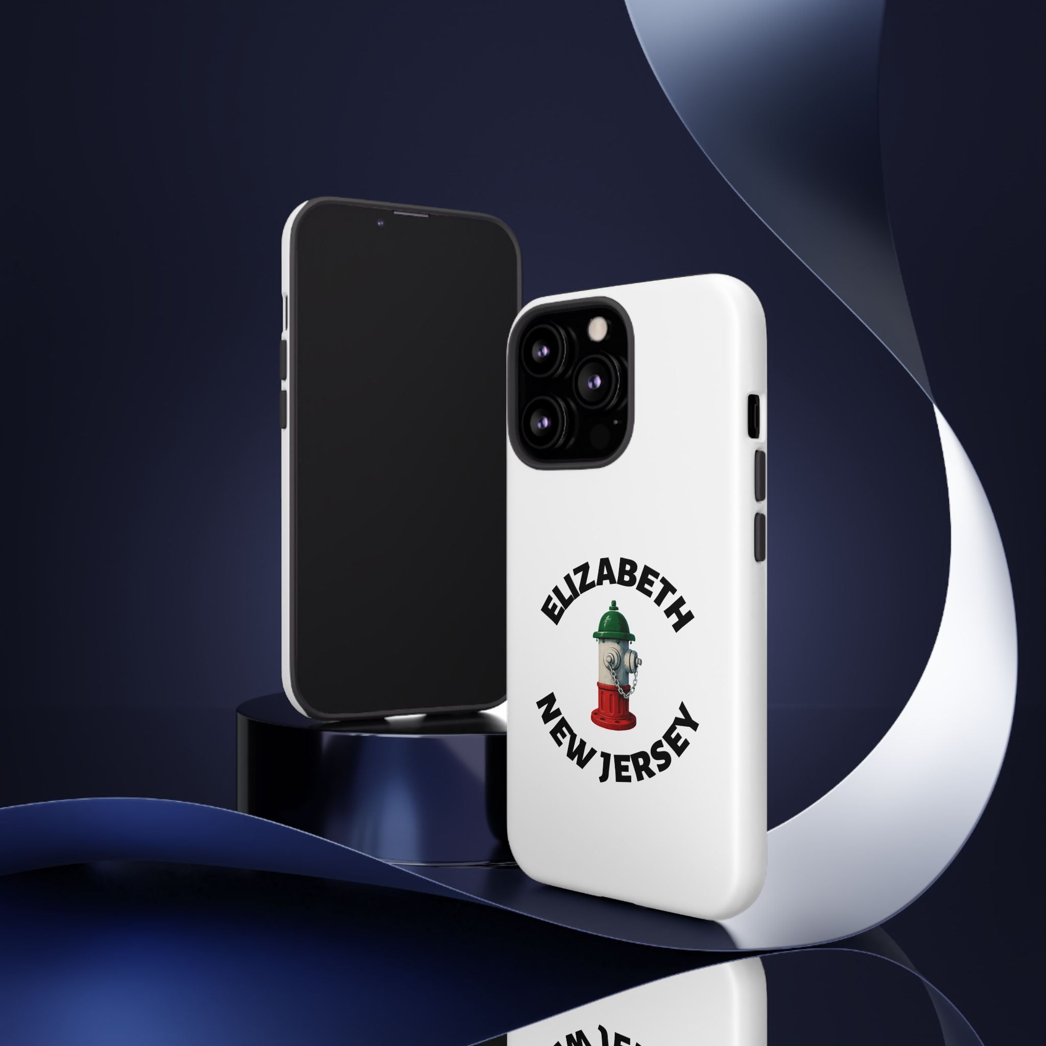 Elizabeth New Jersey White Phone Case, Urban Style Phone Cover, Tough Smartphone Case, Gift for Italian Heritage, Fun Streetwear Accessories