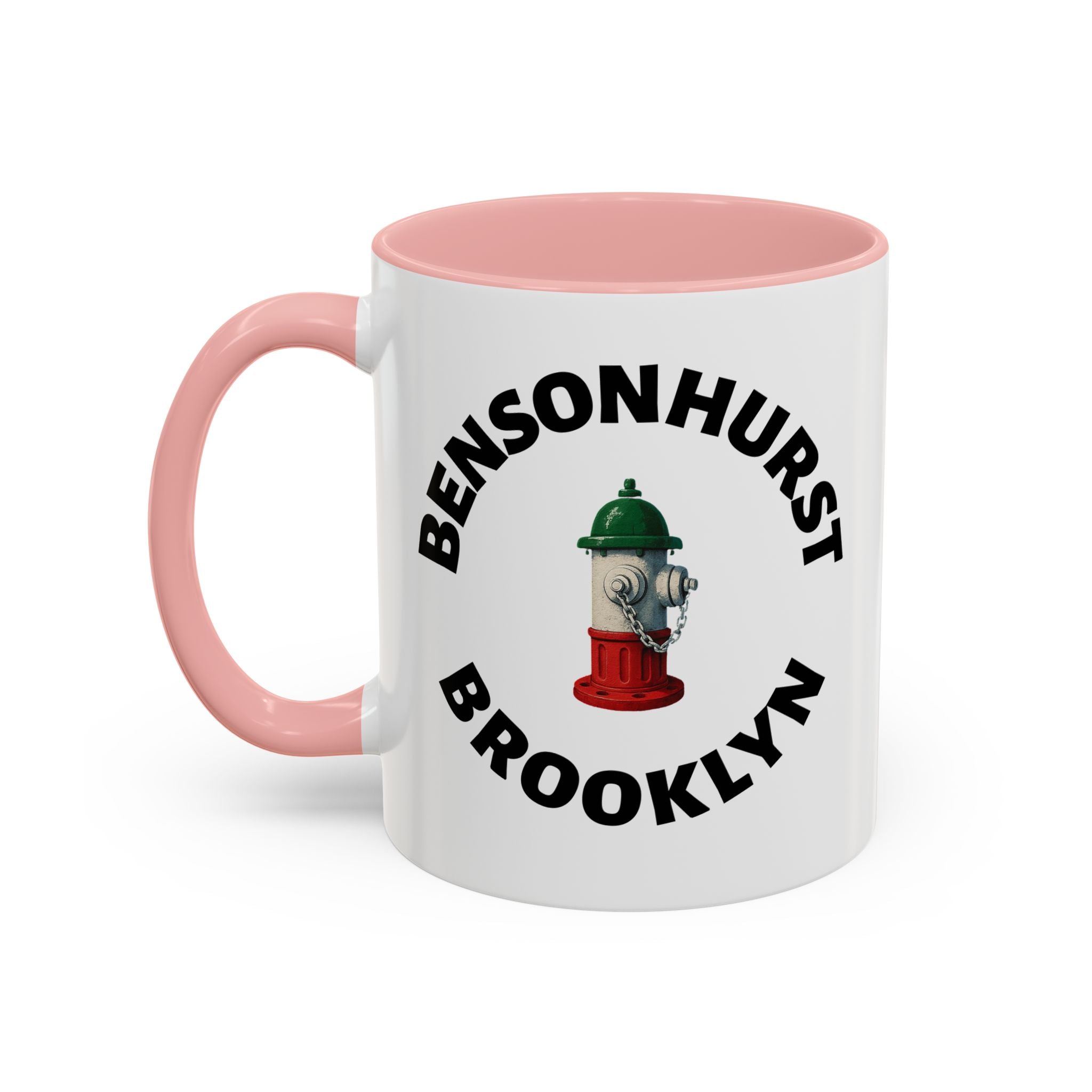 Bensonhurst Coffee Mug with Fire Hydrant Design, Unique Gift for Italians, Fun Kitchen Decor