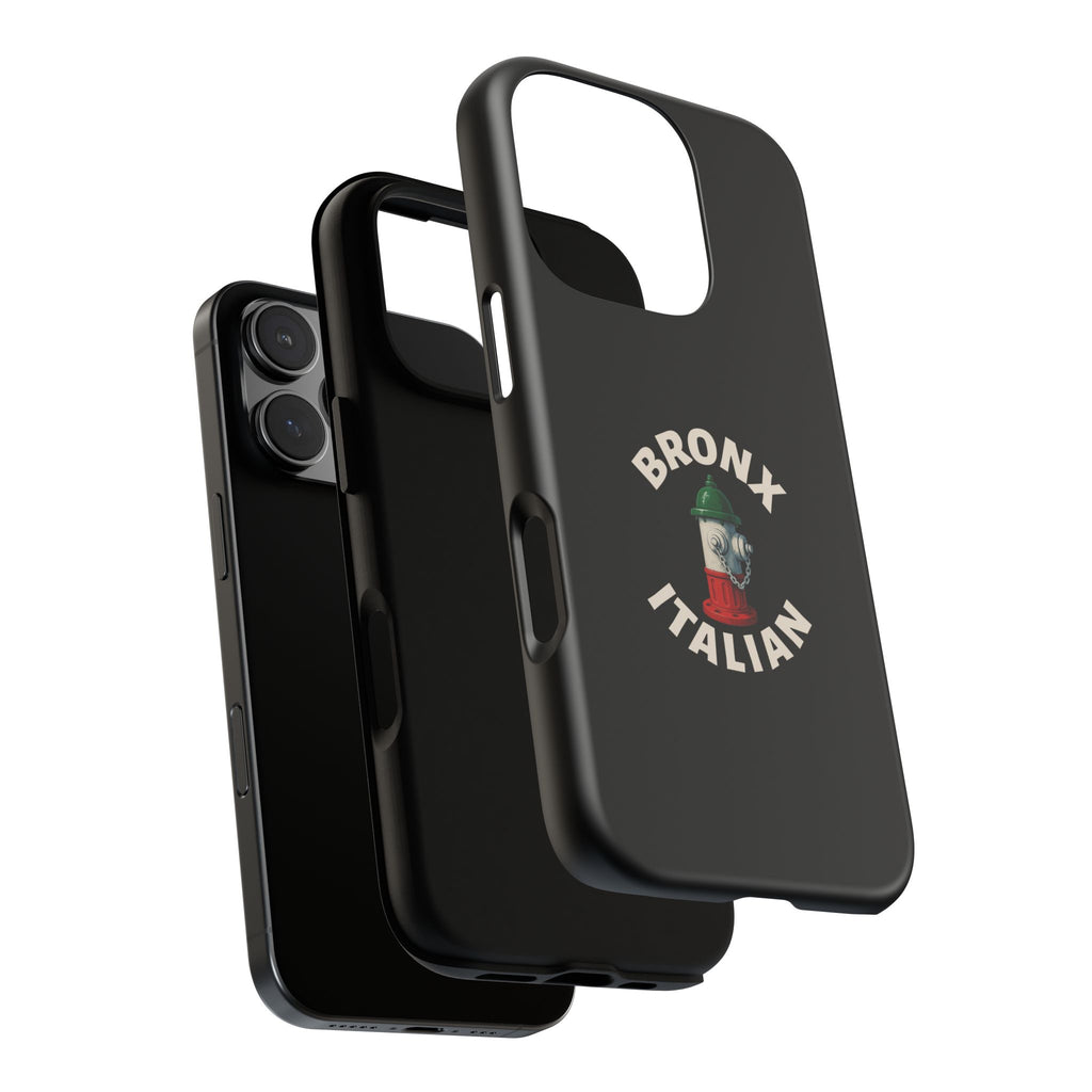 Bronx Italian Black Phone Case, Tough Cases for iPhone, Gift for Italians, Stylish Phone Cover, Unique Phone Accessory