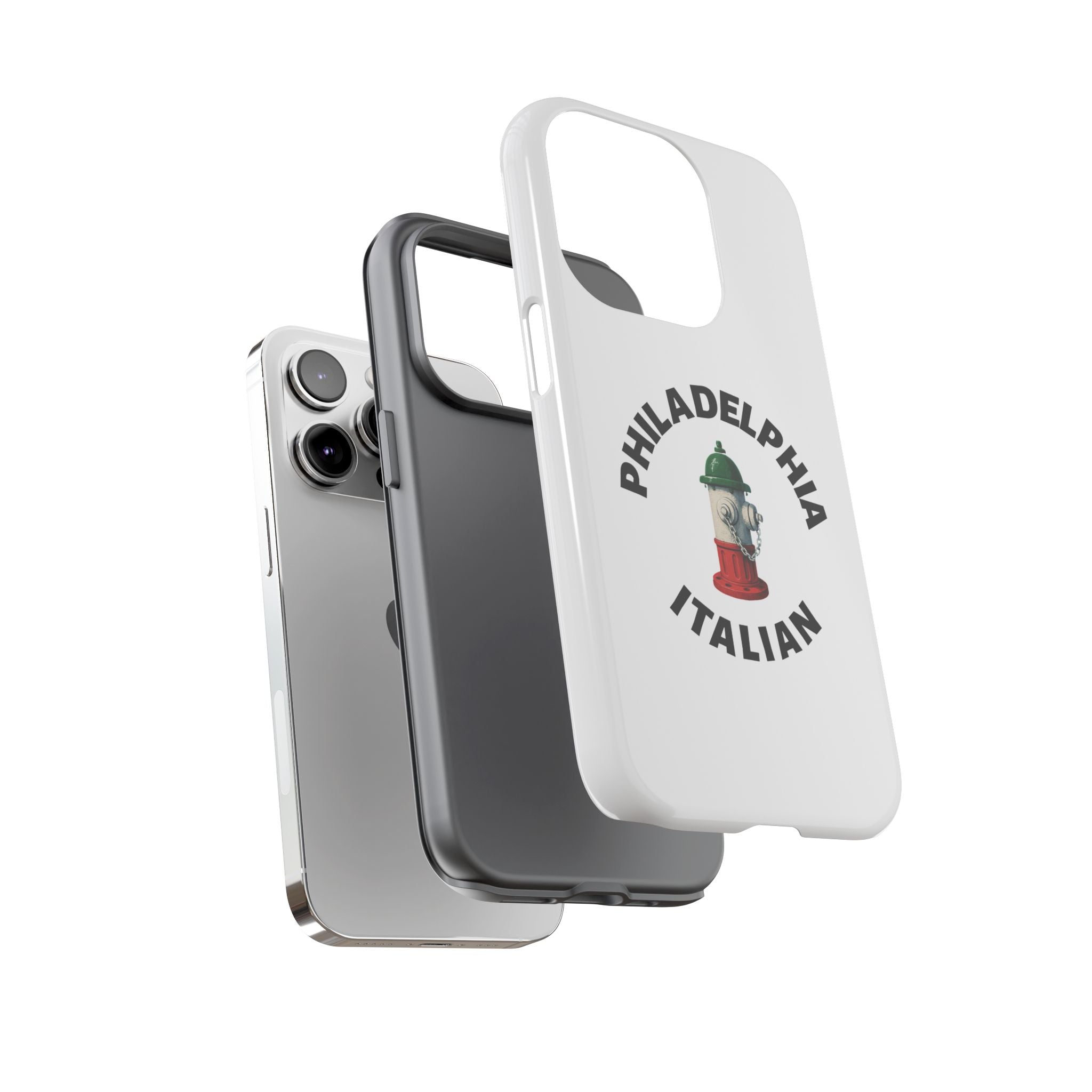 Philadelphia Italian White Phone Case, Urban Style Phone Cover, Tough Smartphone Case, Gift for Italian Heritage, Fun Streetwear Accessories