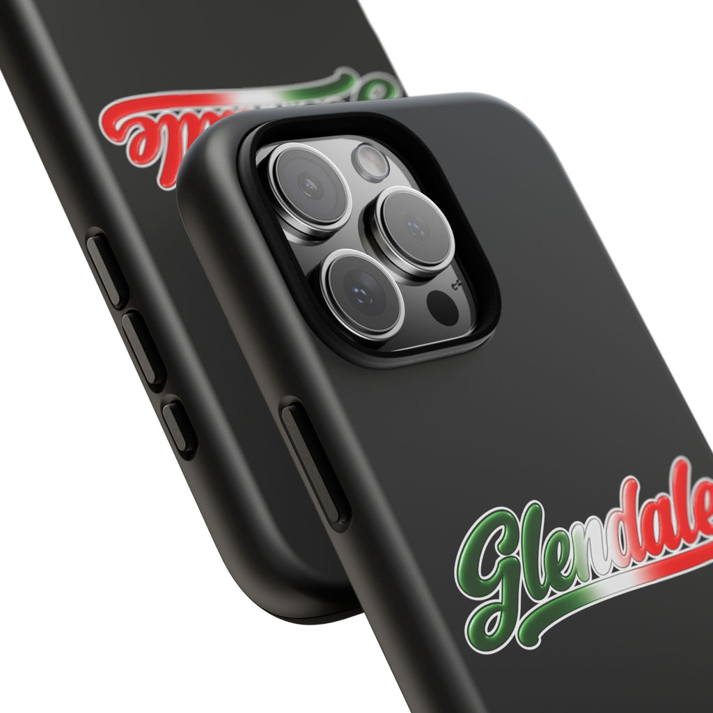 Glendale Black Phone Case, Tough Cases for iPhone, Gift for Italians, Stylish Phone Cover, Unique Phone Accessory