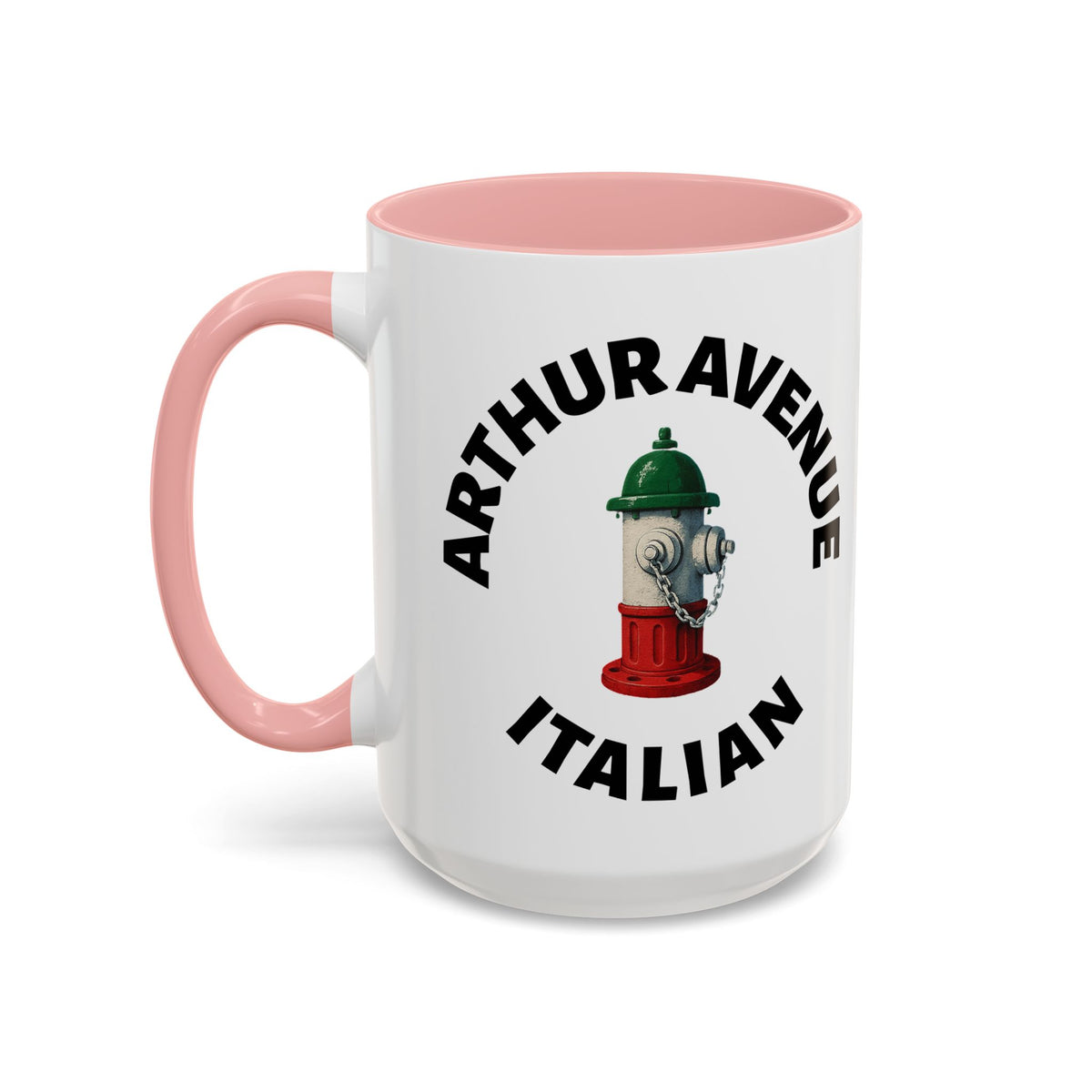 Arthur Avenue Coffee Mug with Fire Hydrant Design, Unique Gift for Italians, Fun Kitchen Decor