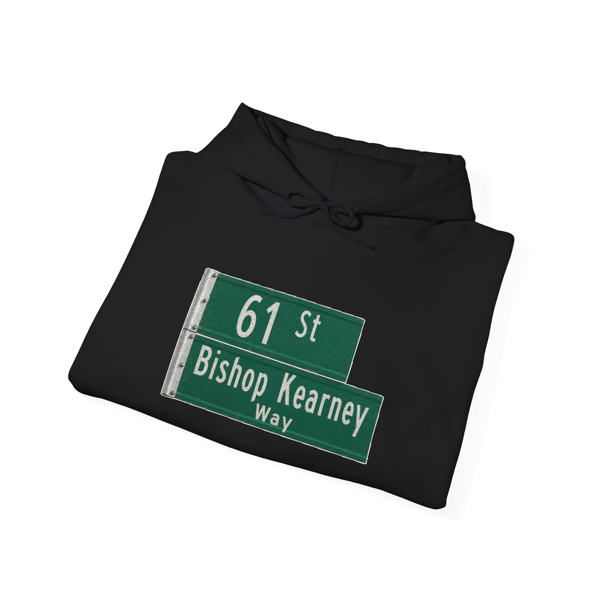61 St Bishop Kearney Way Hoodie — Italian Flag Script Pullover