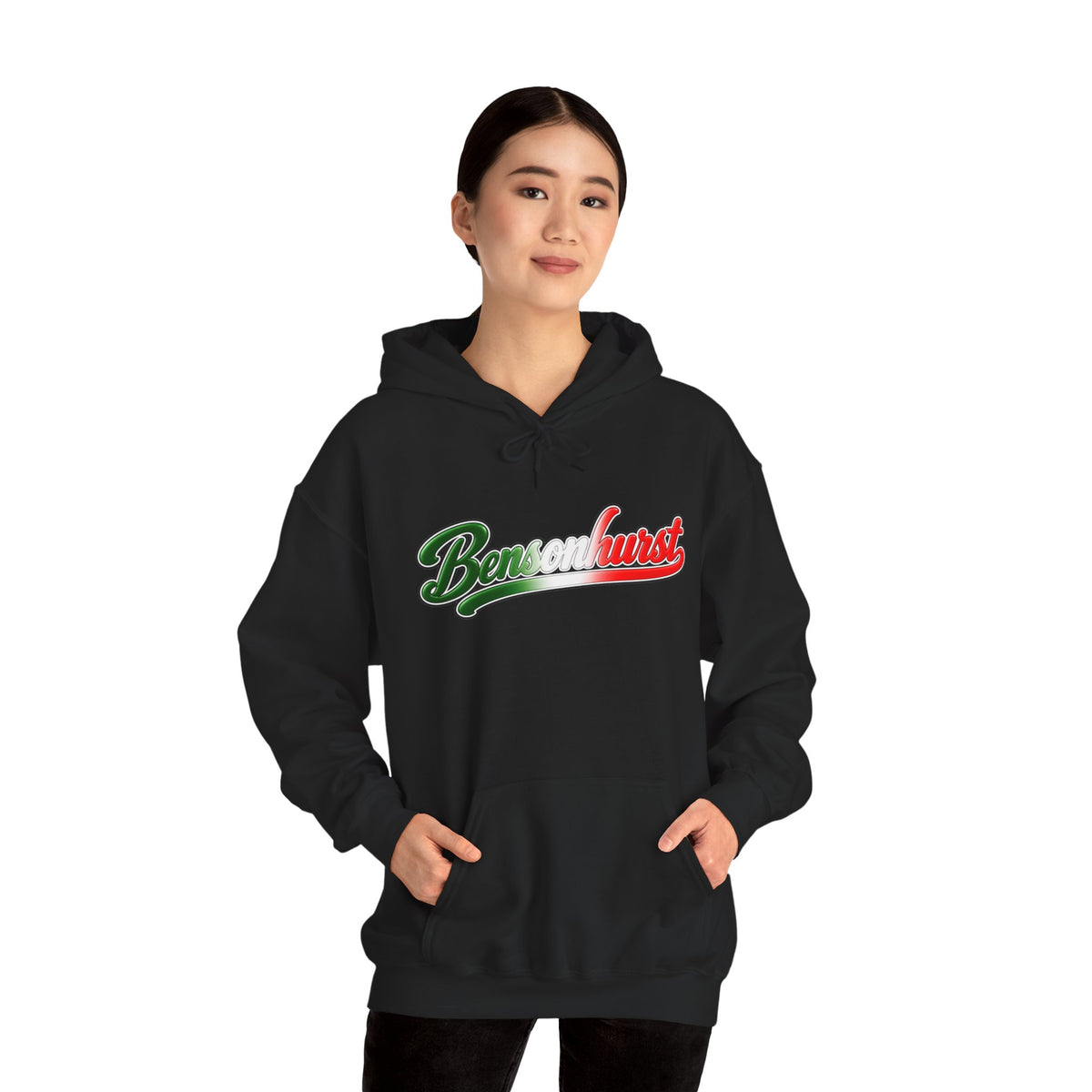 Bensonhurst Hoodie — Italian Flag Script Pullover