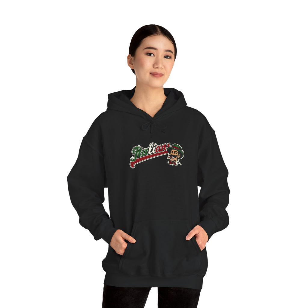 Italian Jersey Logo Hoodie — Italian Flag Script Pullover