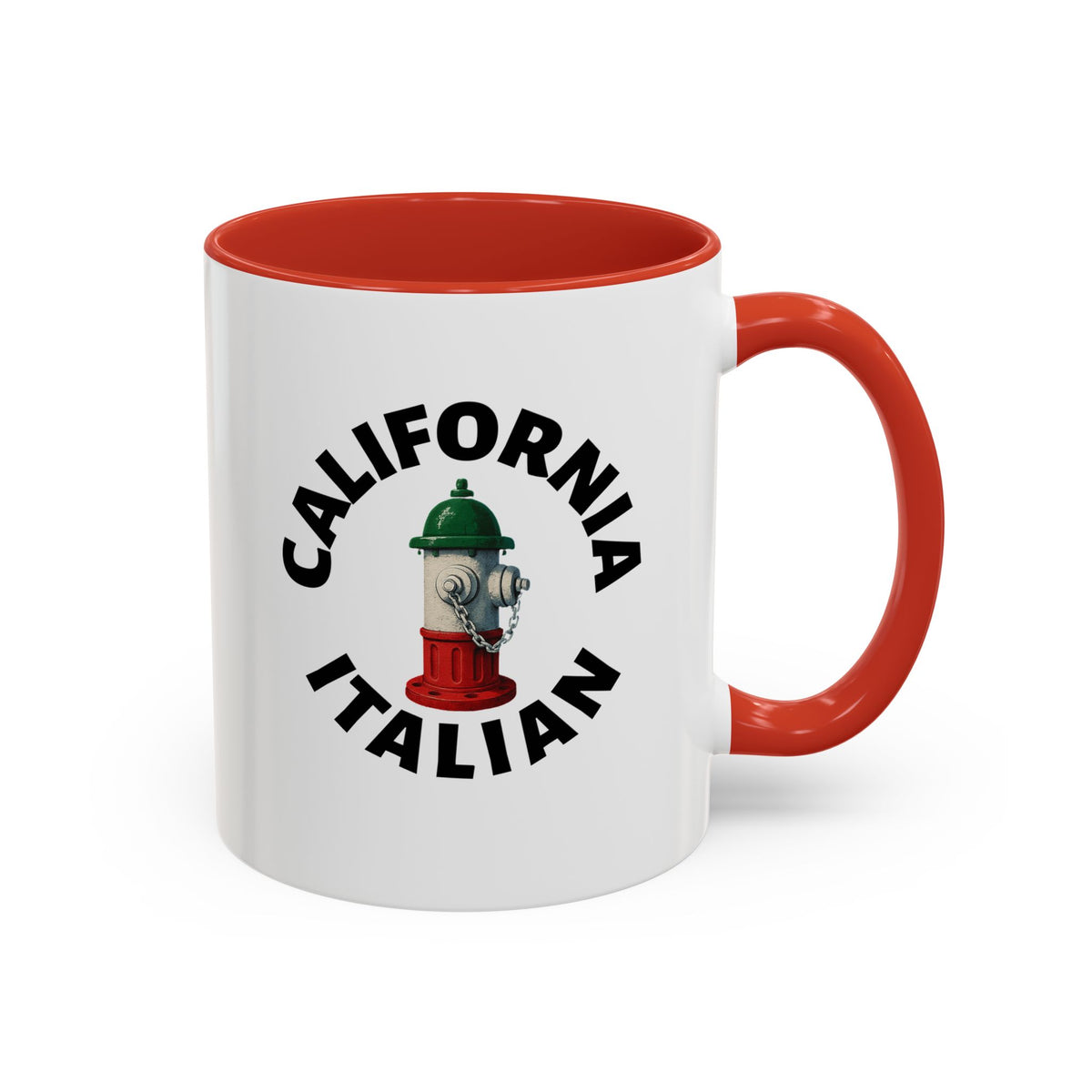 California Coffee Mug with Fire Hydrant Design, Unique Gift for Italians, Fun Kitchen Decor