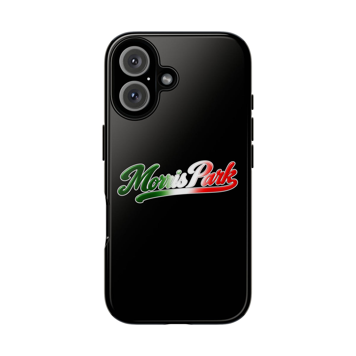 Morris Park Black Phone Case, Tough Cases for iPhone, Gift for Italians, Stylish Phone Cover, Unique Phone Accessory