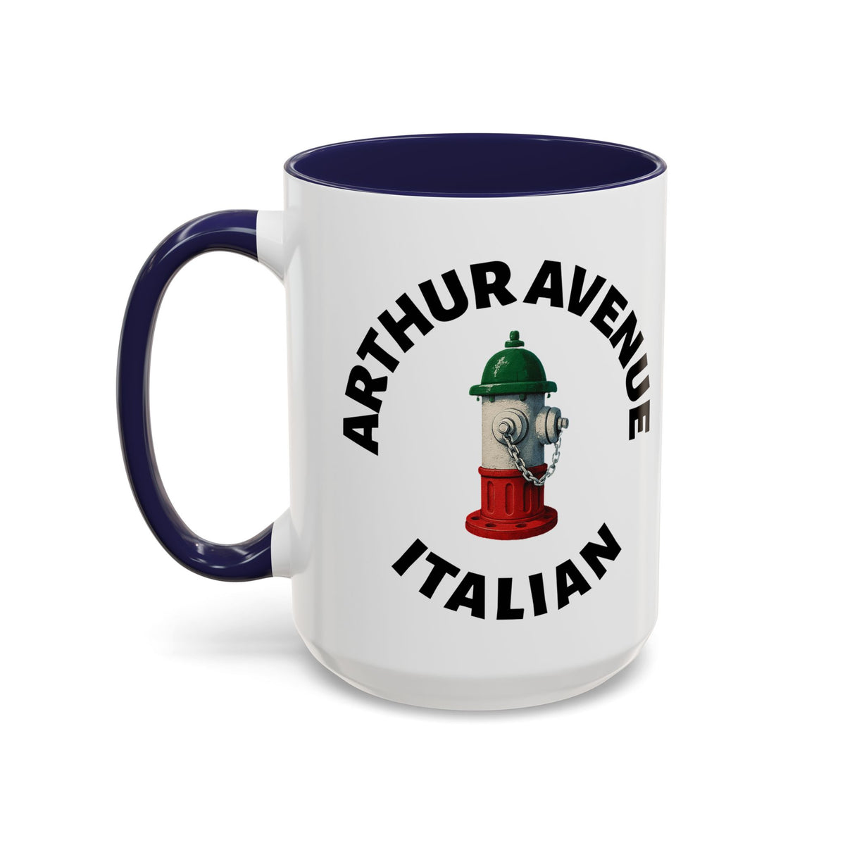Arthur Avenue Coffee Mug with Fire Hydrant Design, Unique Gift for Italians, Fun Kitchen Decor