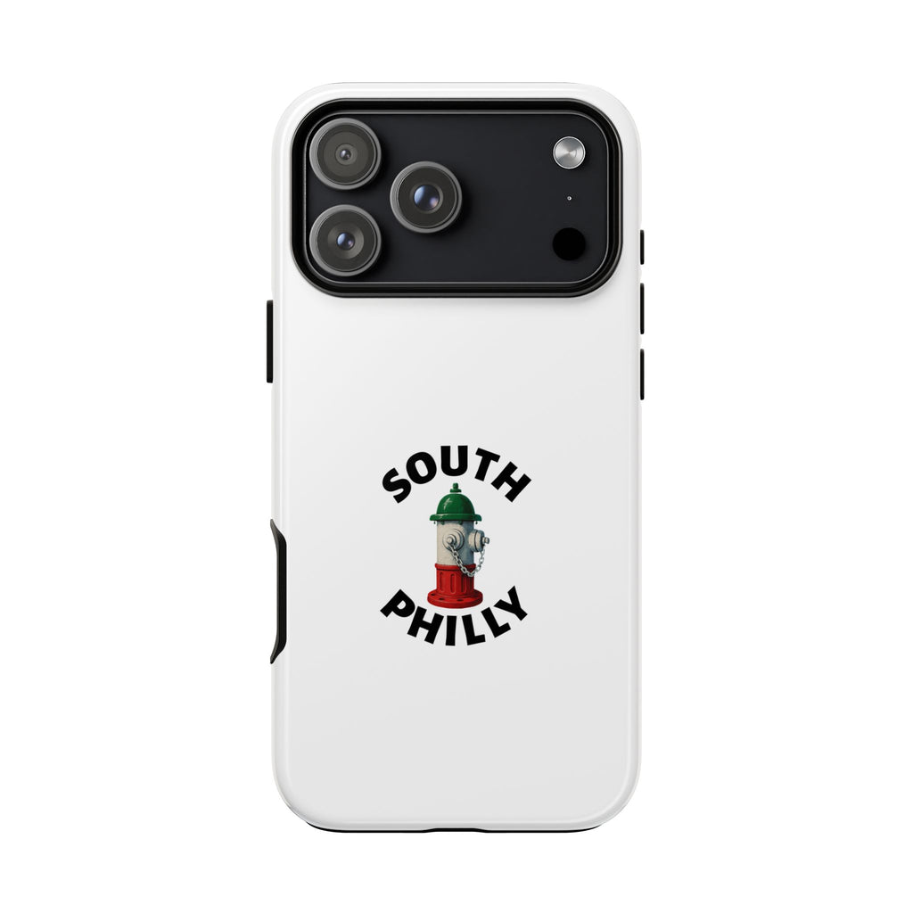 South Philly White Phone Case, Urban Style Phone Cover, Tough Smartphone Case, Gift for Italian Heritage, Fun Streetwear Accessories