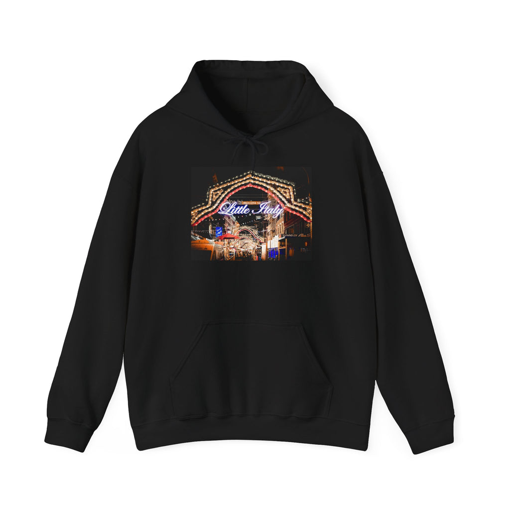 Little Italy Hoodie — Italian Flag Script Pullover